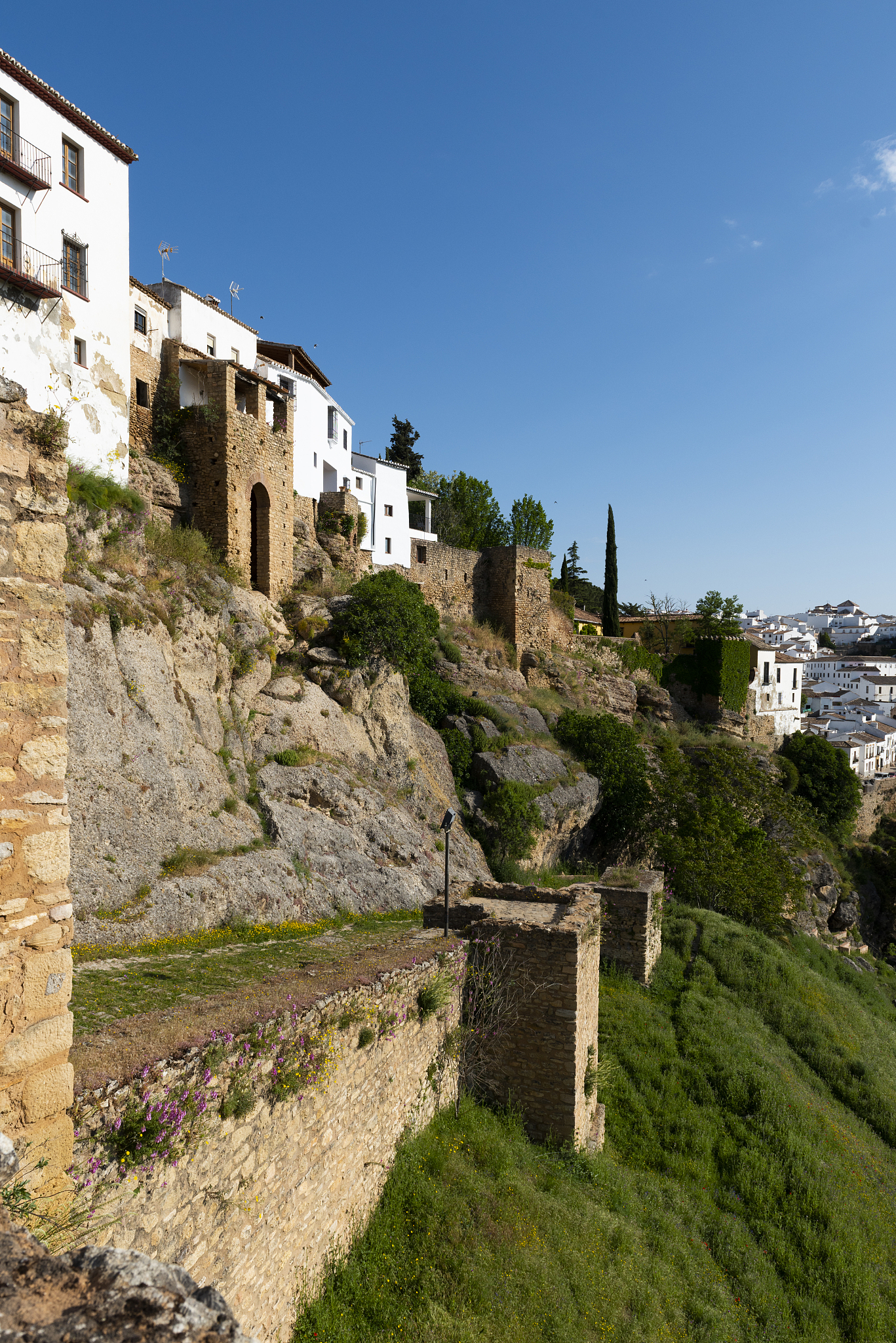 ancient wall of ronda, spain