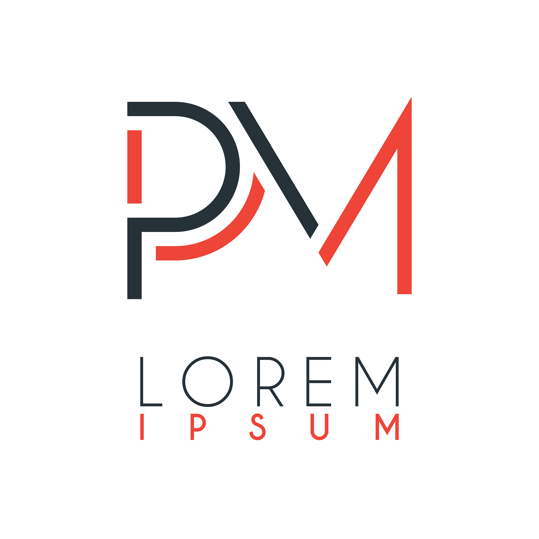 the logo between letter p and letter m or pm