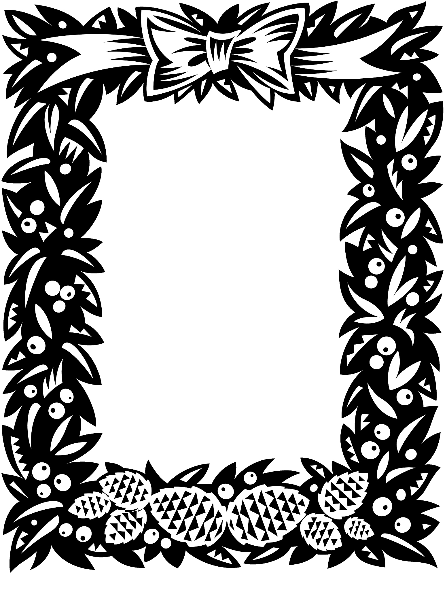 border, rectangular wreath  layered  also available in color, 05