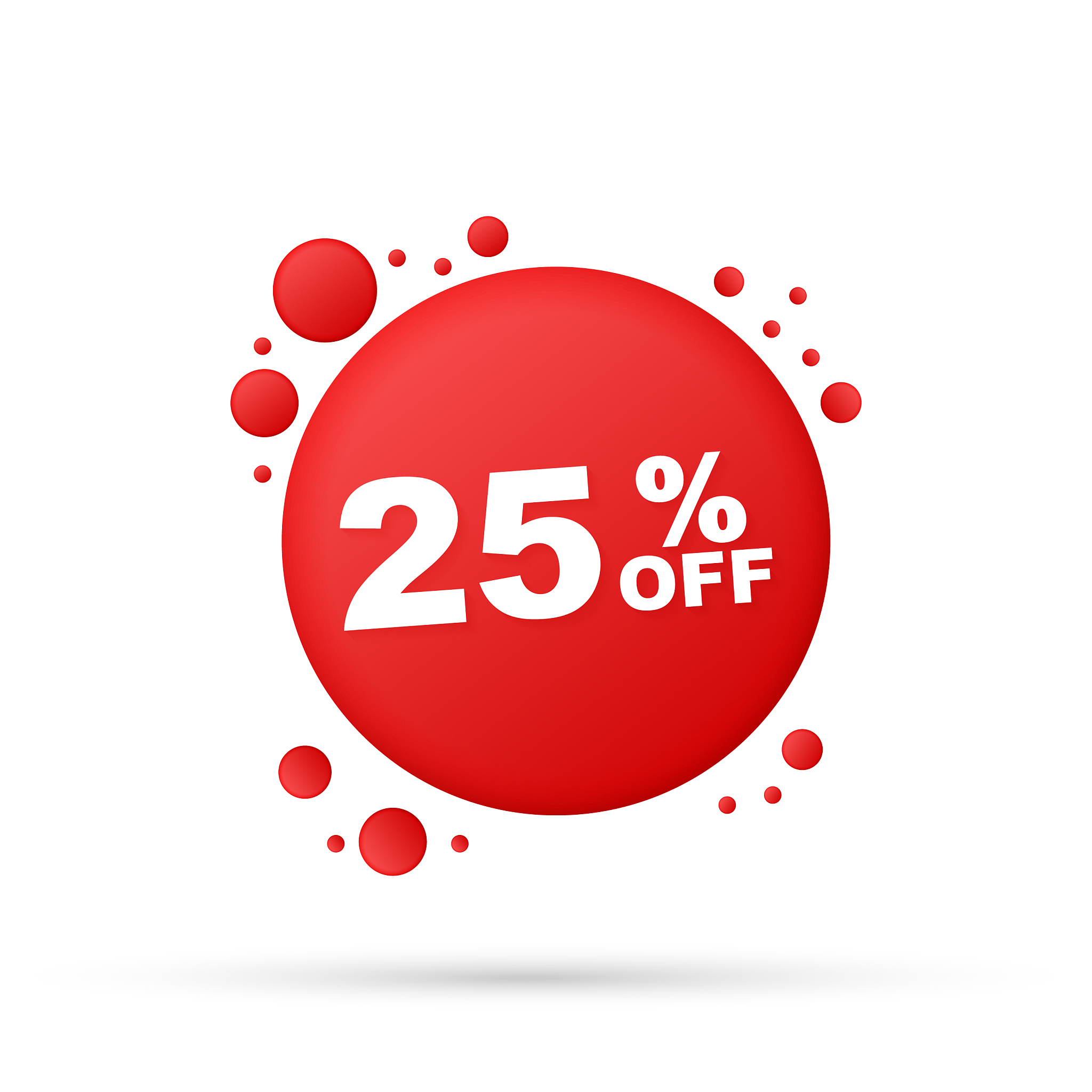 25 percent off sale discount banner discount