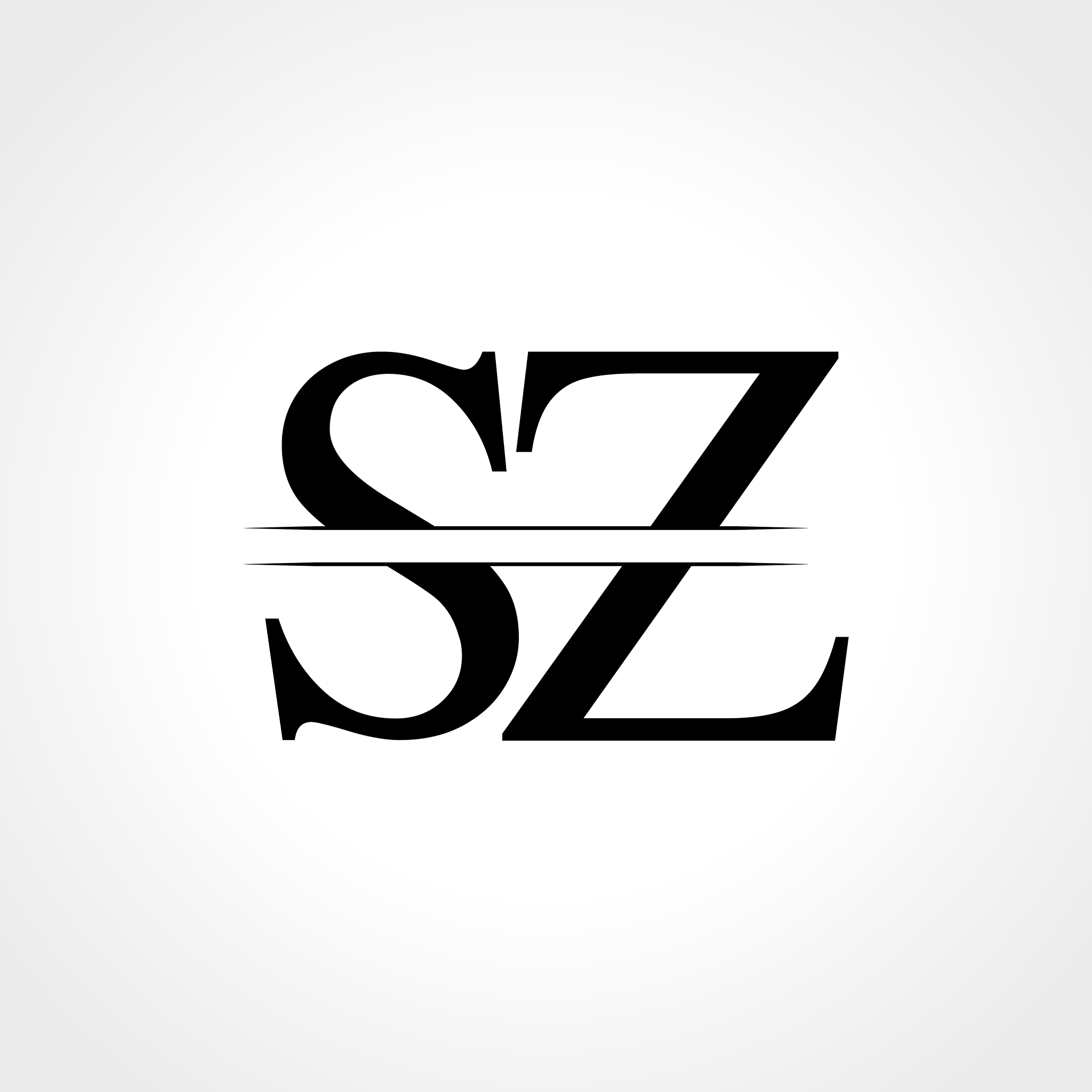 initial letter sz logo design template sz letter