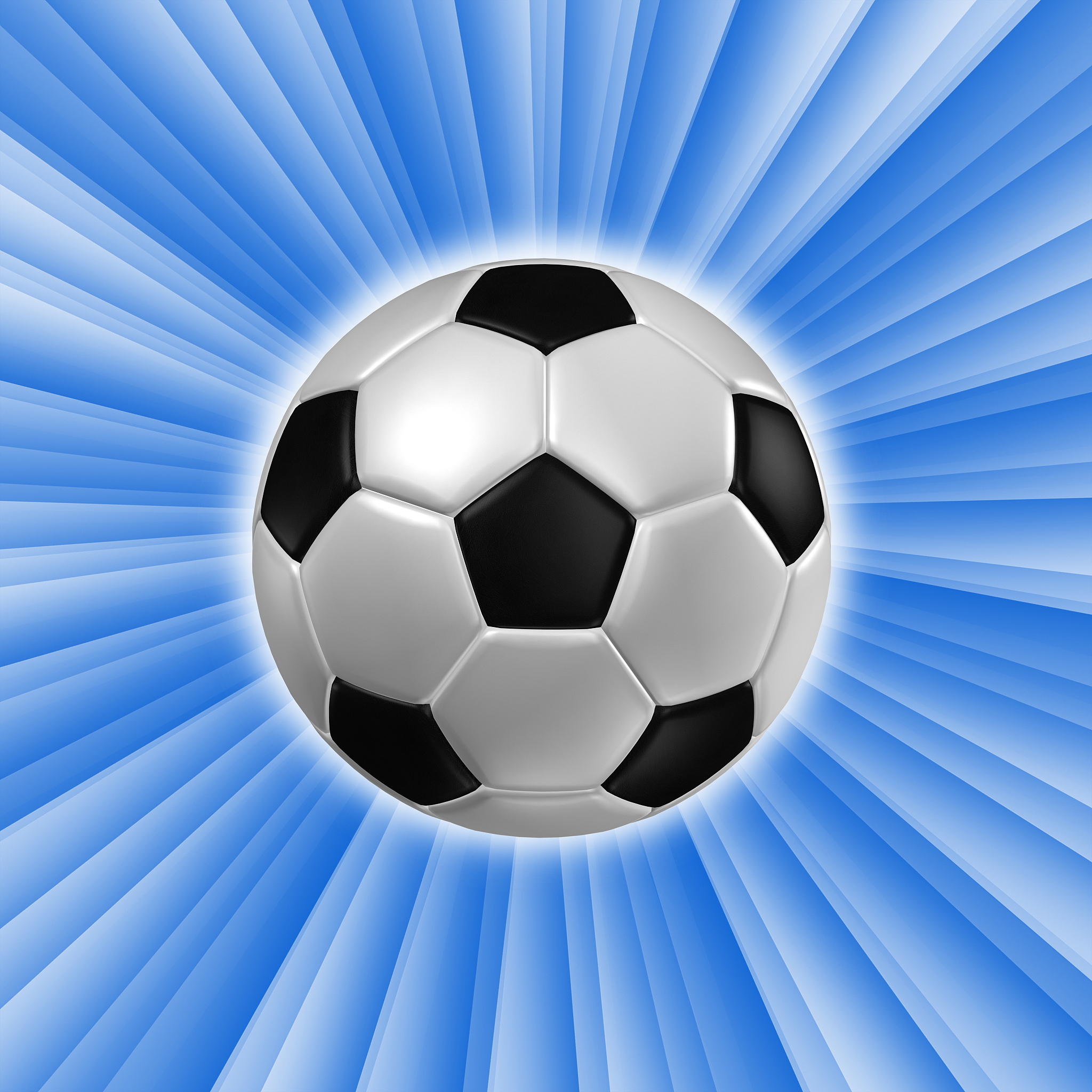 football against blue sky .