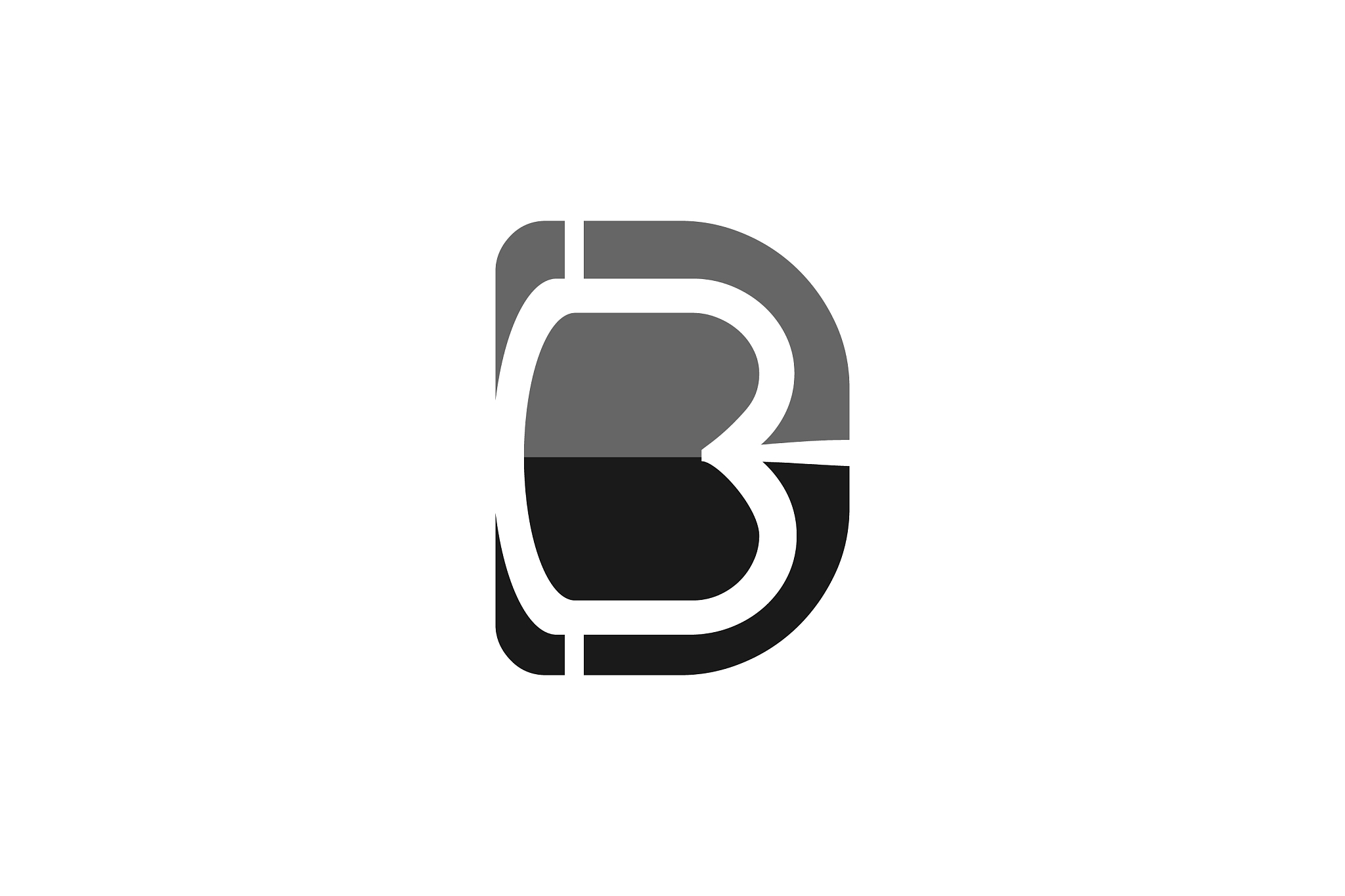 letter b d logo designs inspiration isolated on