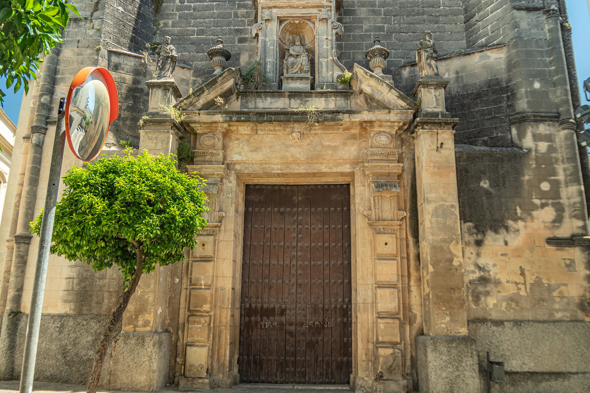 the door of the church of san marcos. jerez de la frontera, anda