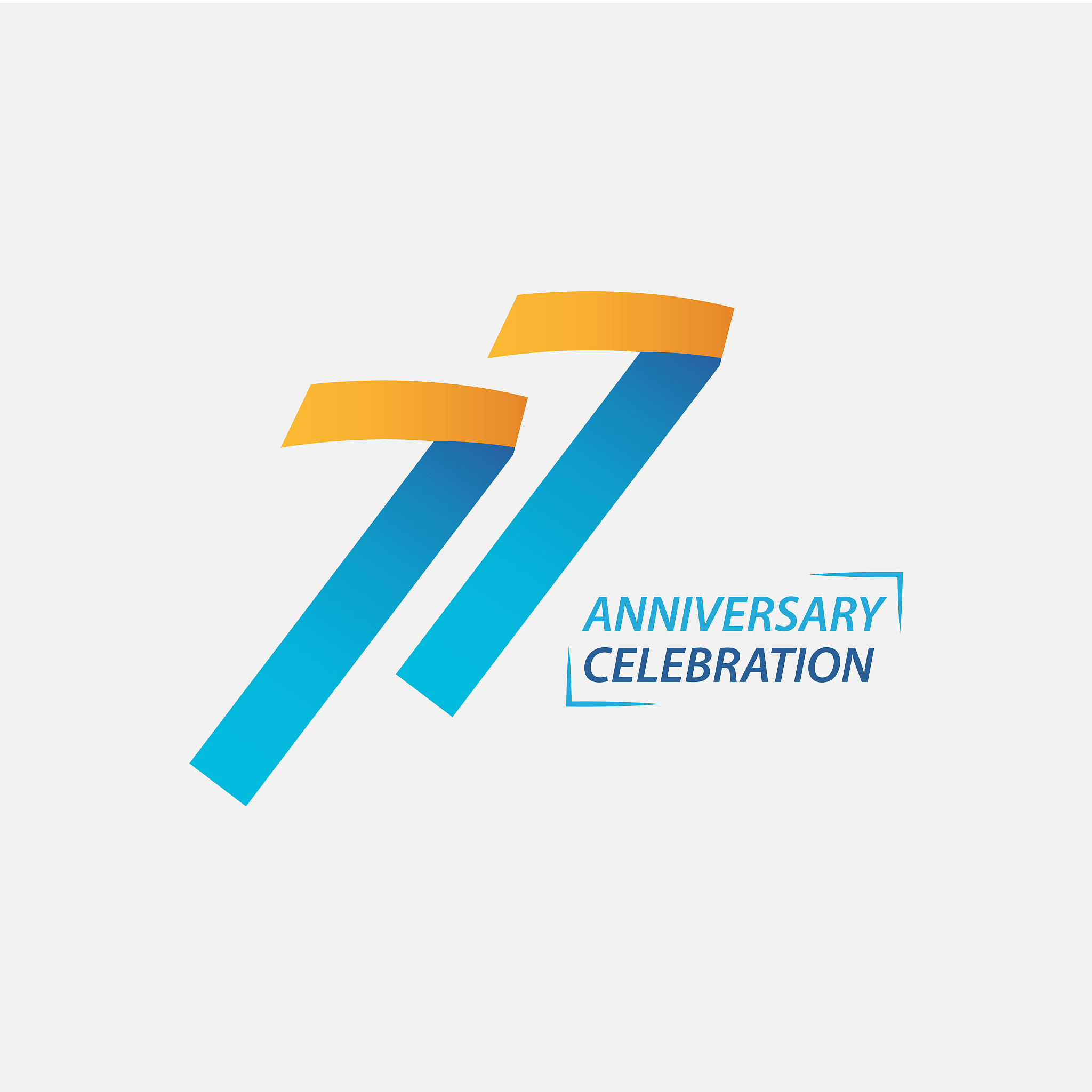 77 year anniversary celebration vector template design illustrat