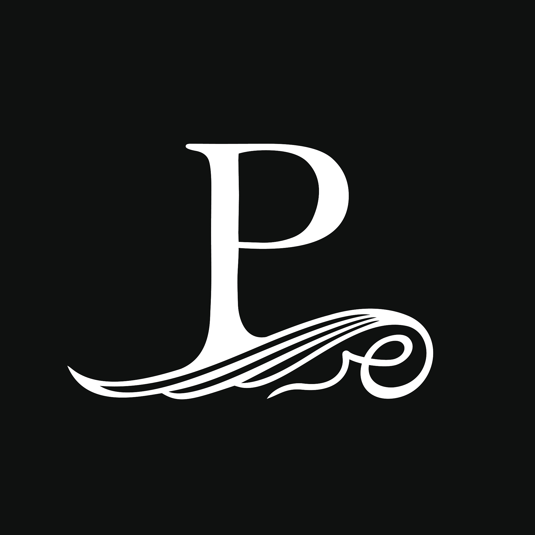 capital letter p for monograms, emblems and logos. beautiful fil