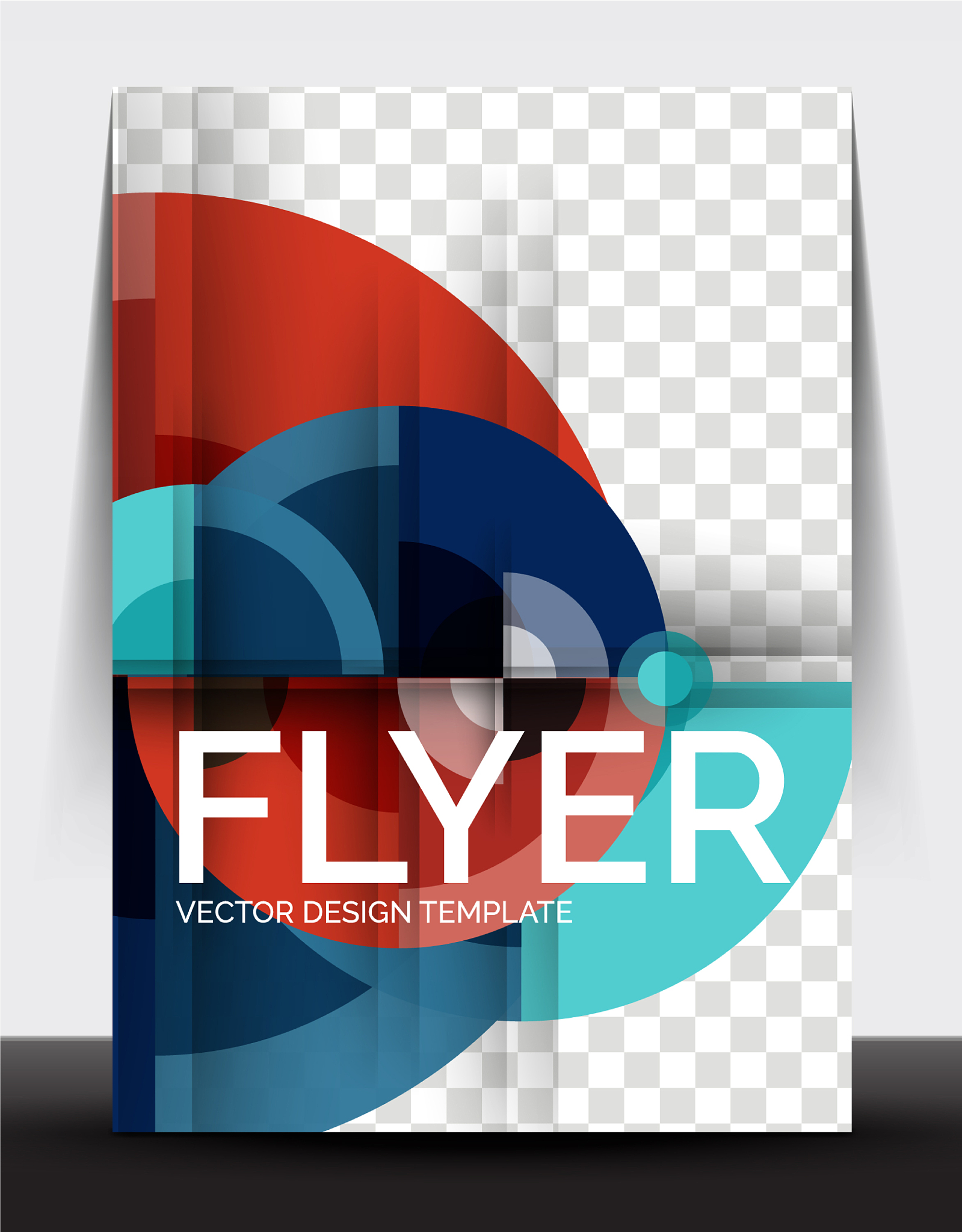 a4 flyer annual report circle design