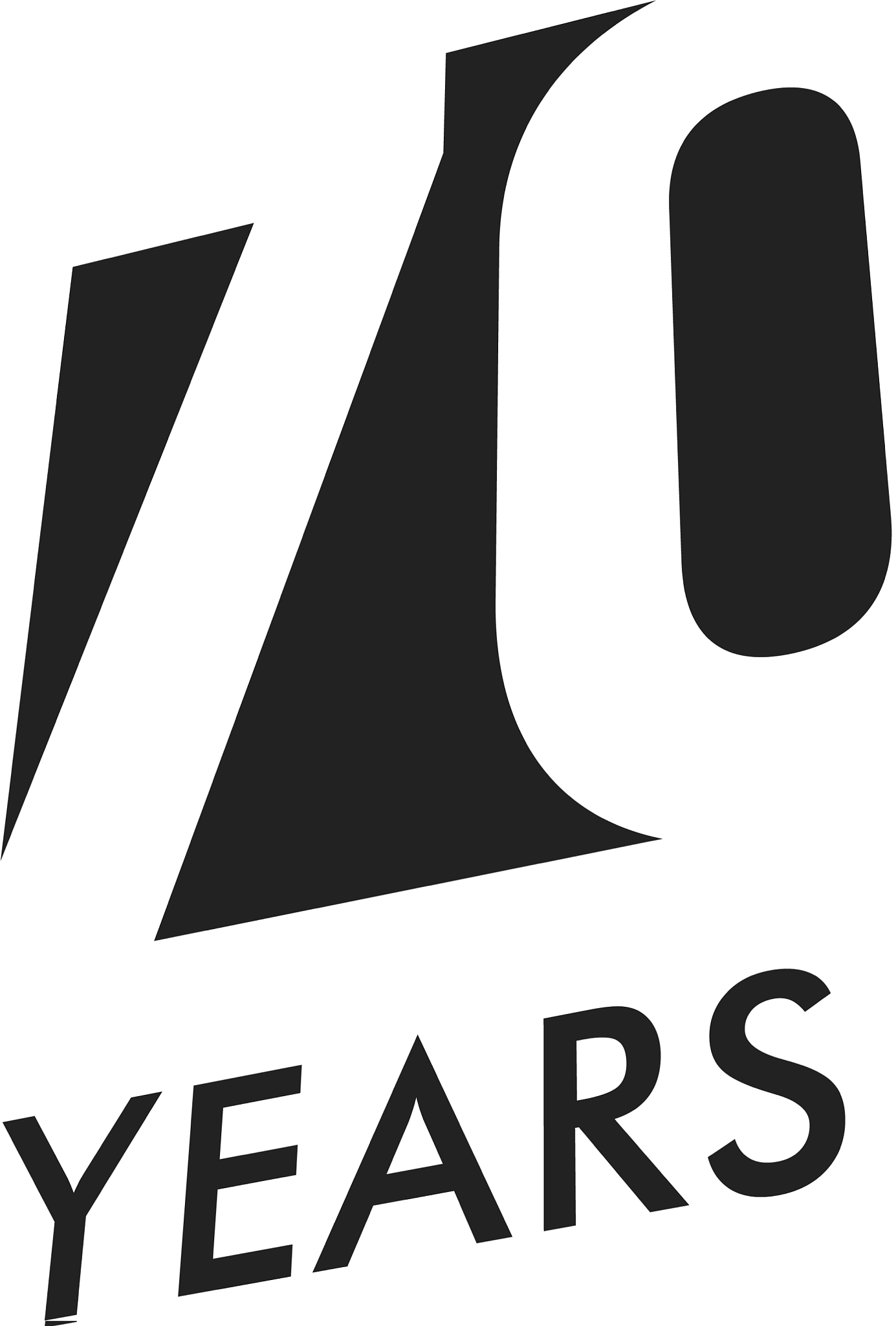 seventy years emblem template anniversary
