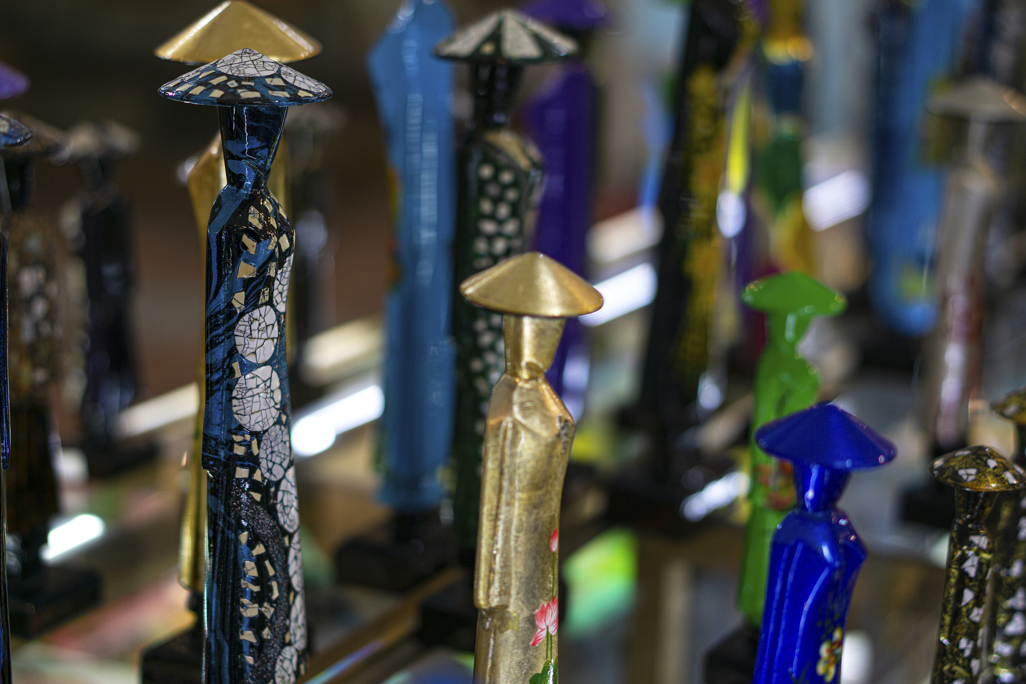 different and colorful handicrafts