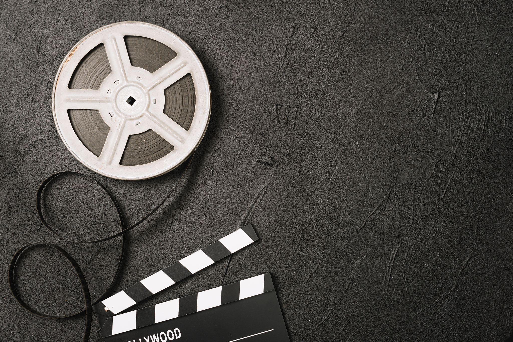 film bobbin and clapperboard
