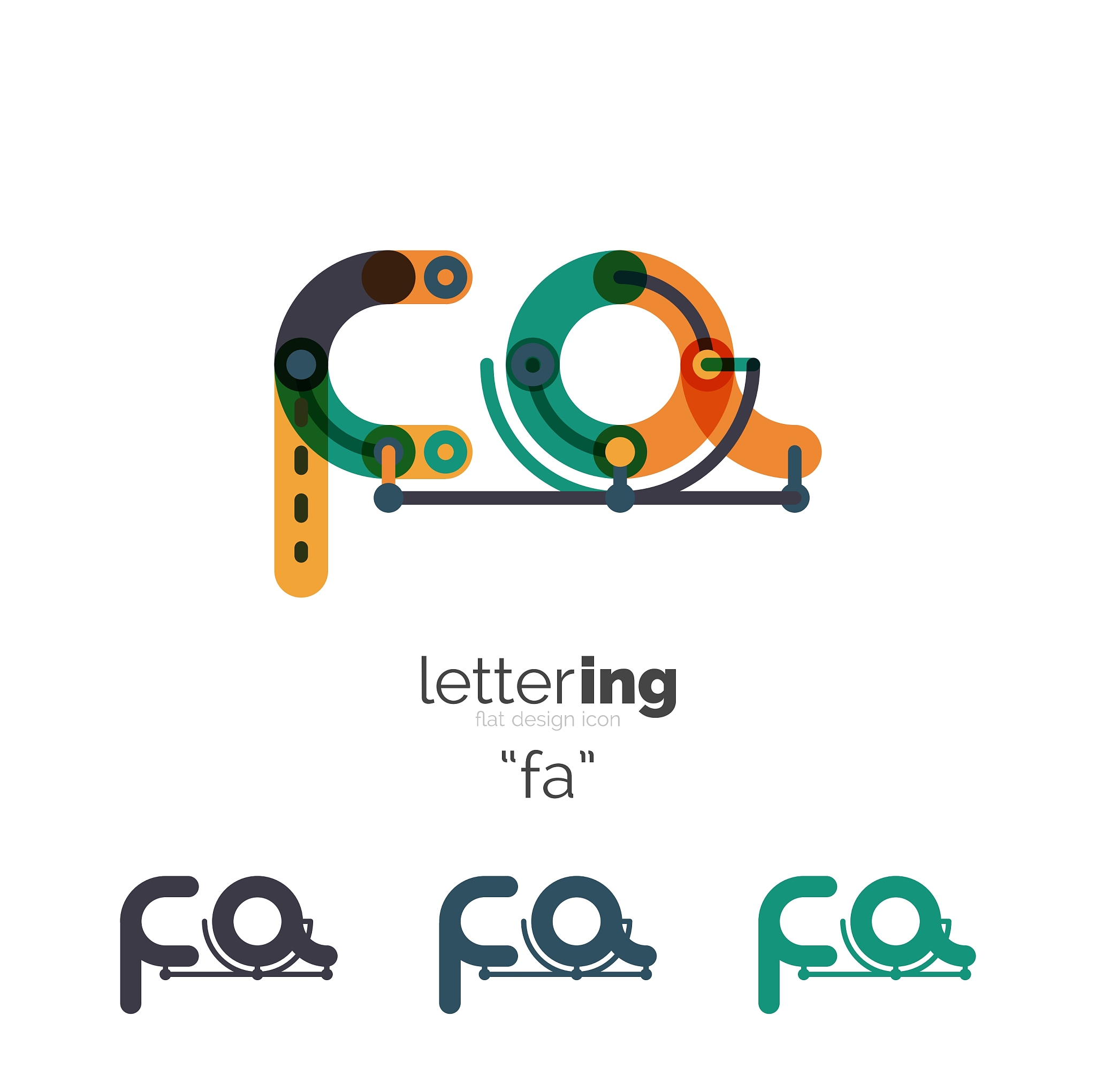 linear initial letters logo branding concept