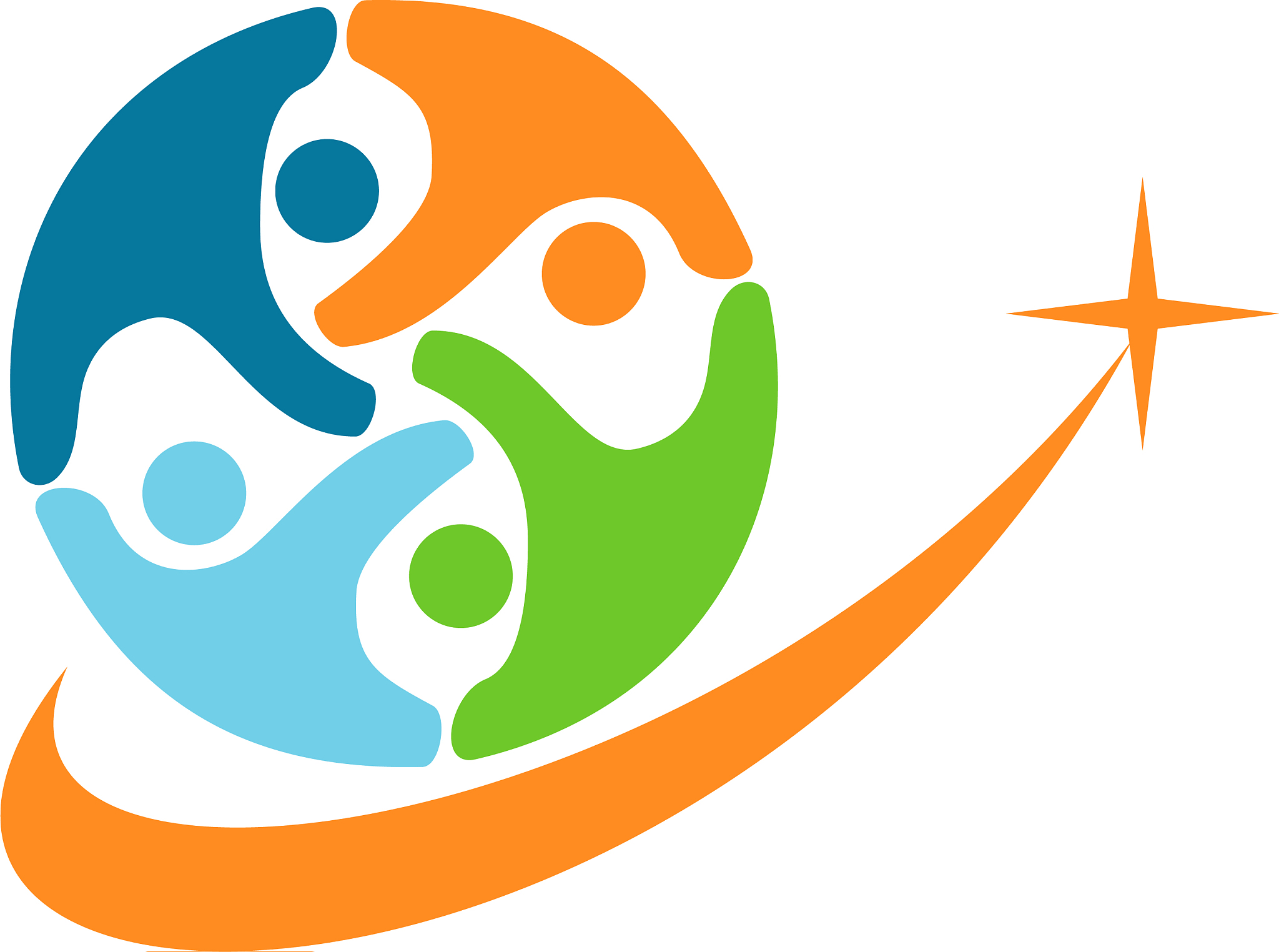 commitment teamwork together business logo