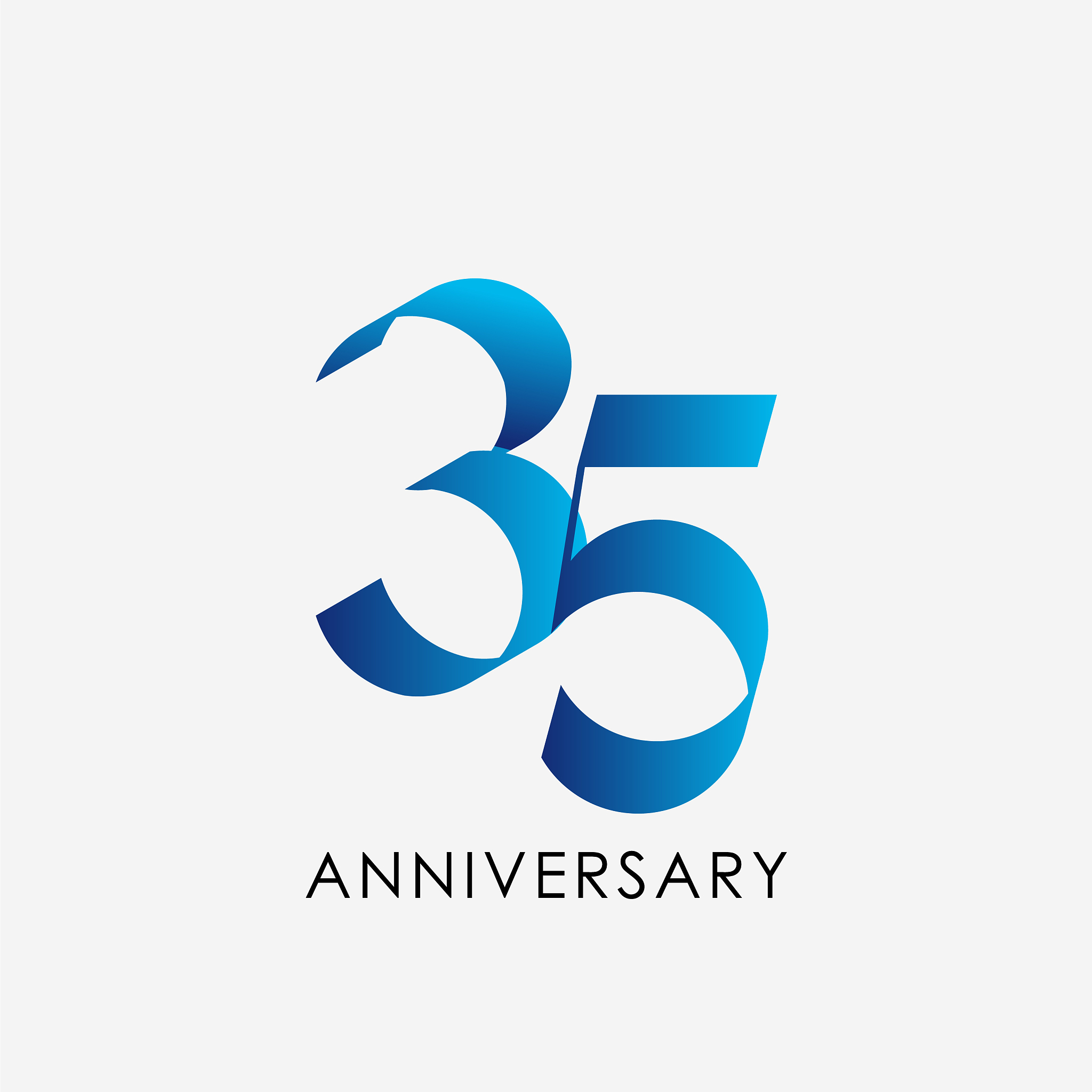 35 years anniversary celebration template design