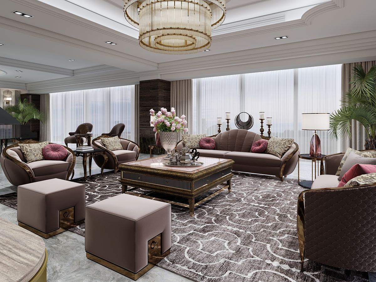 家具增添豪华客厅