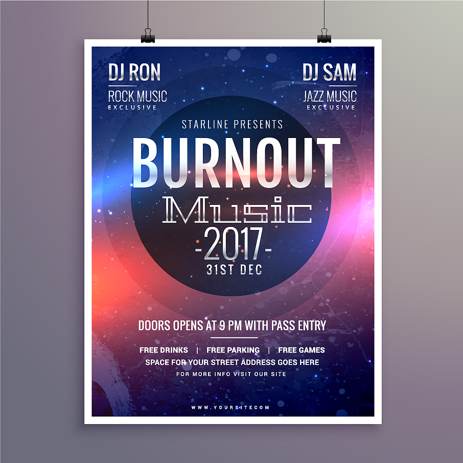 music flyer brochure poster template for your