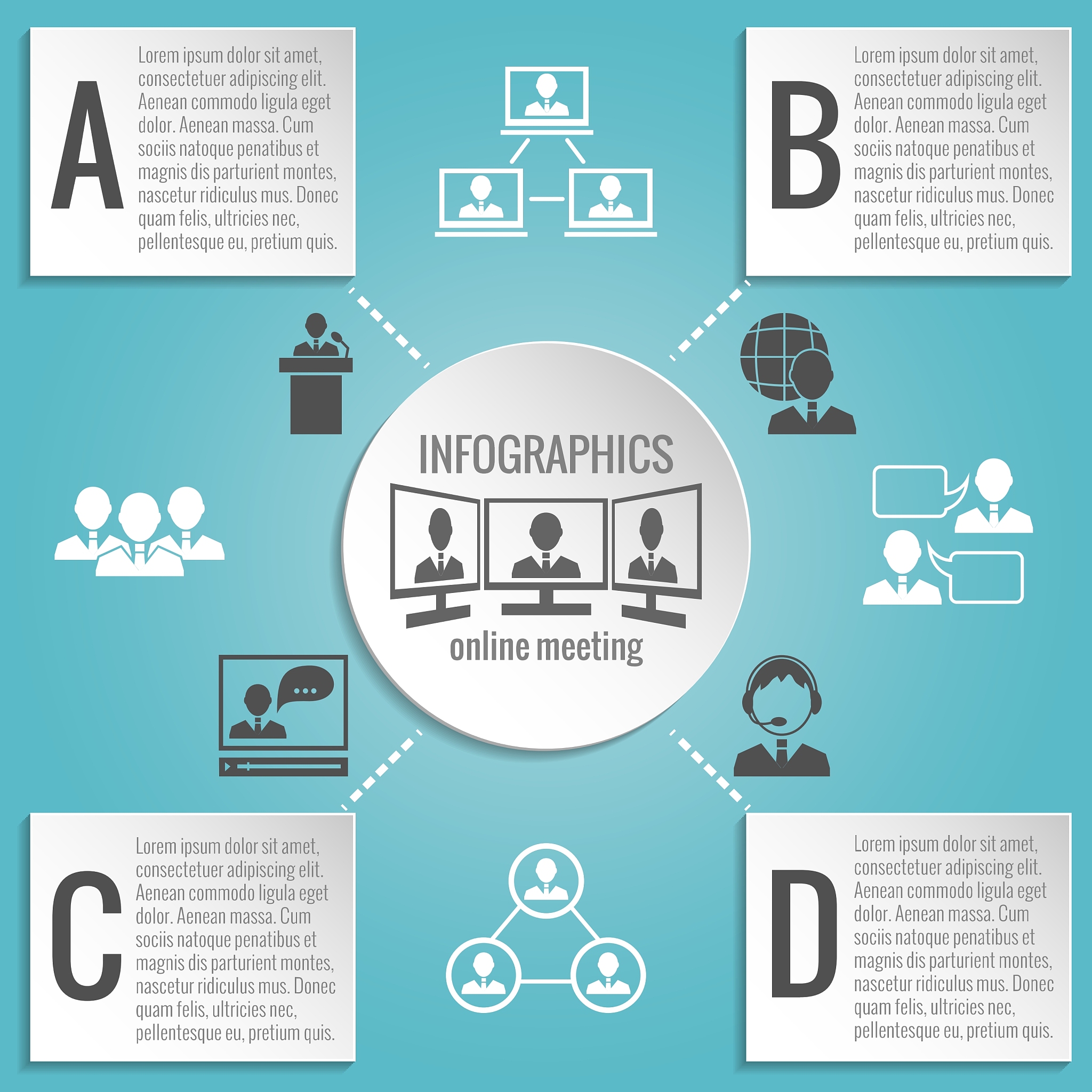 business people meeting infographics