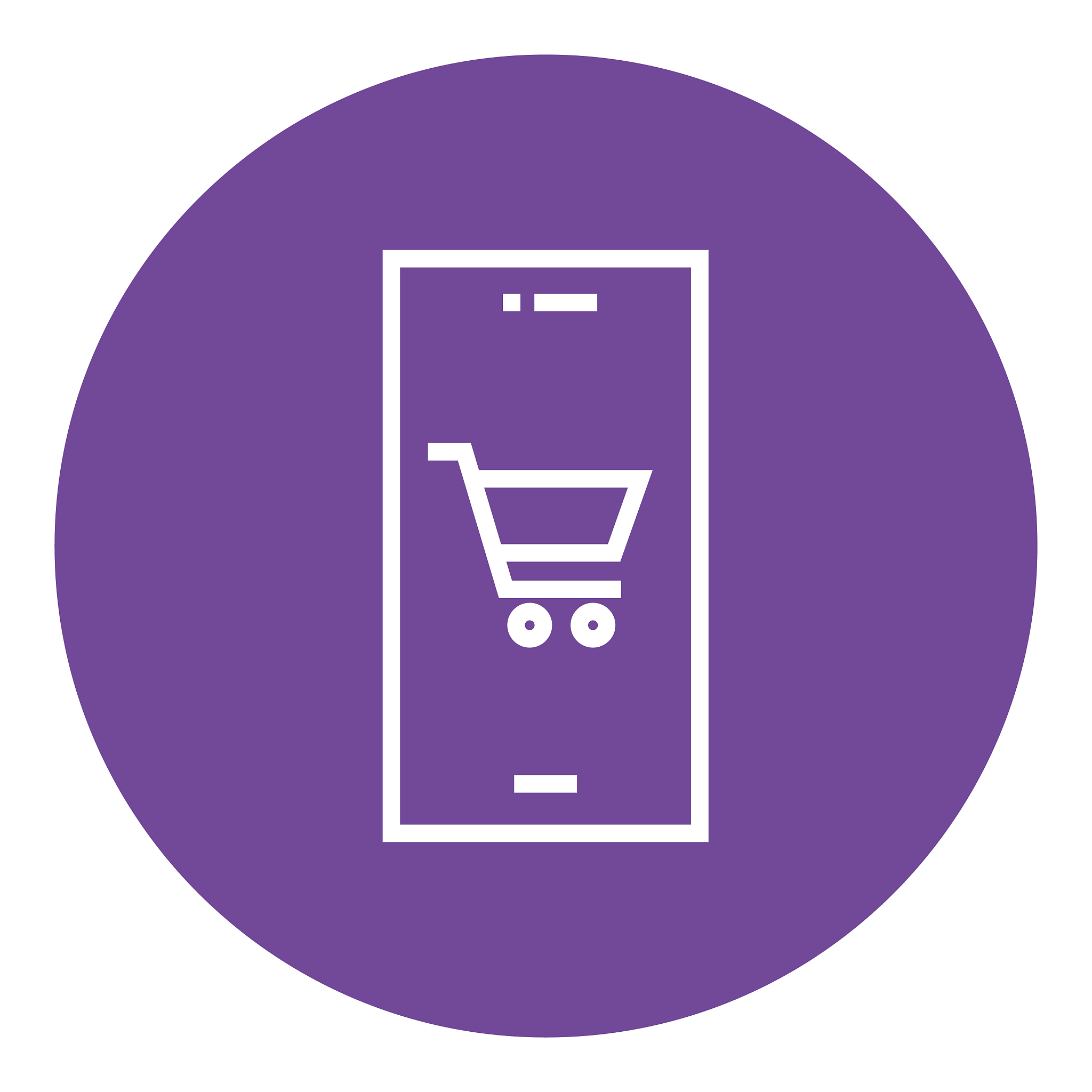 online shopping line icon