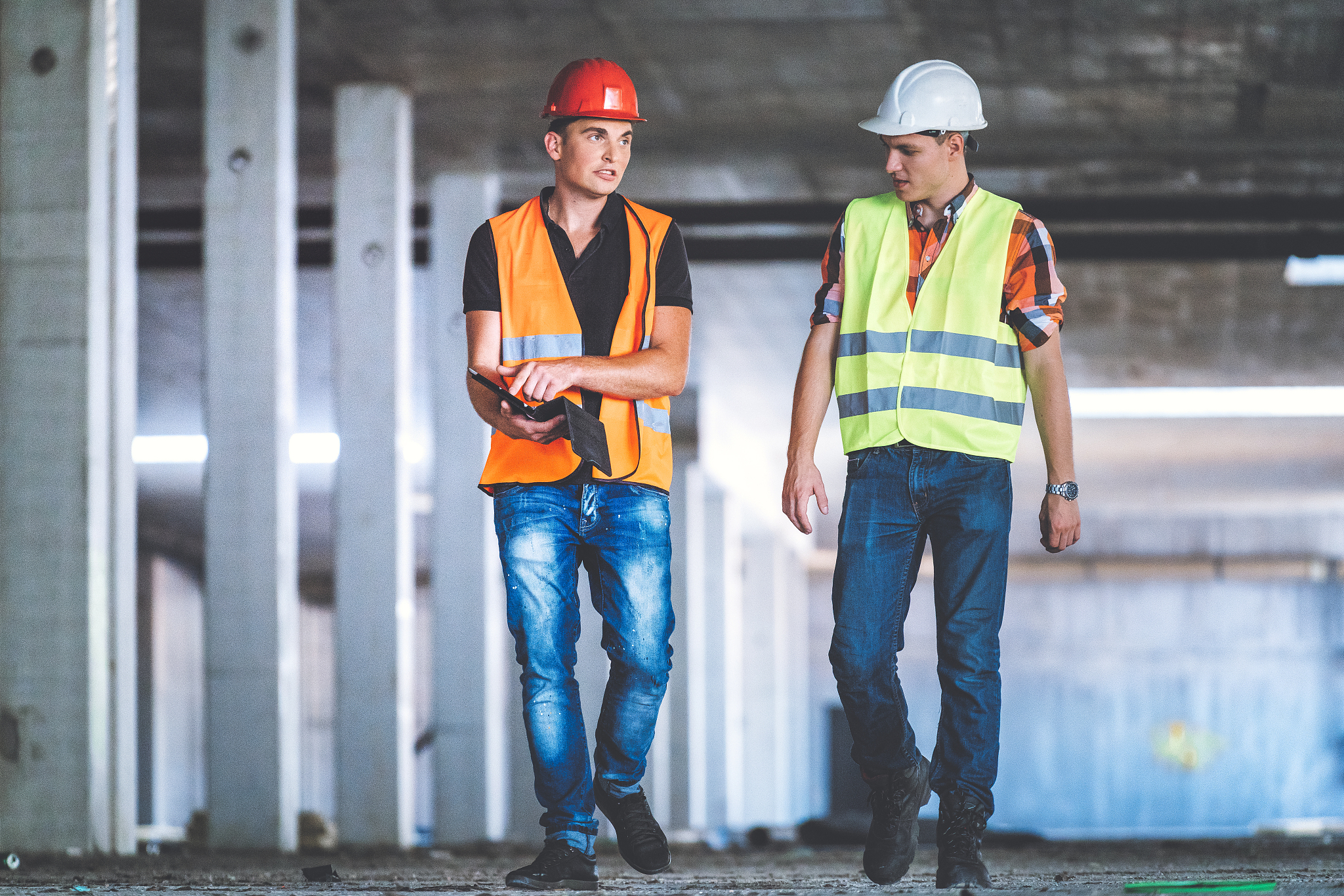 engineers at construction site