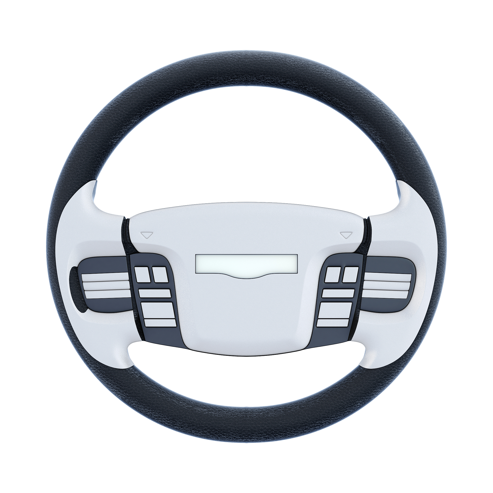 car steering wheel isolated on white background. 3d rendering