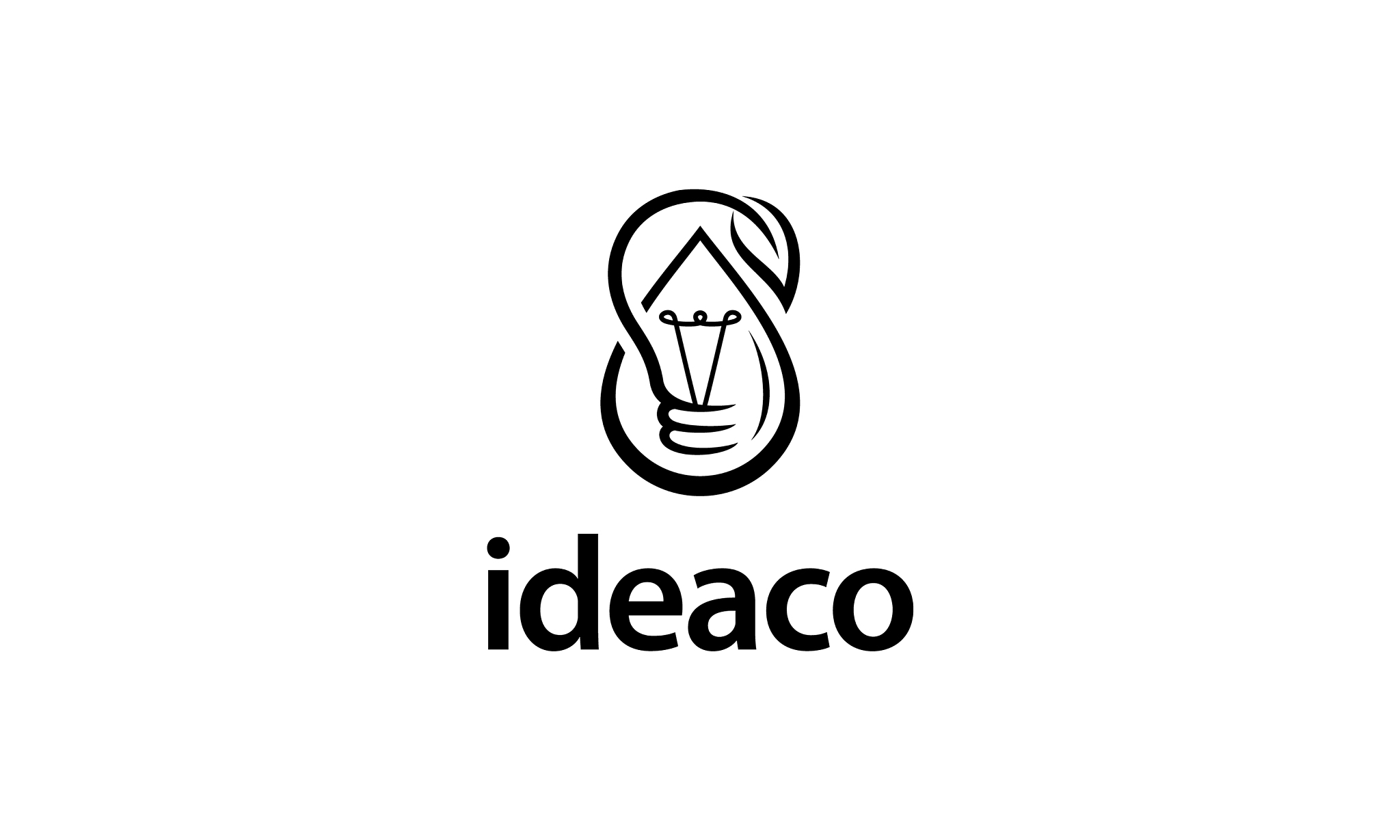 eco idea logo design concept