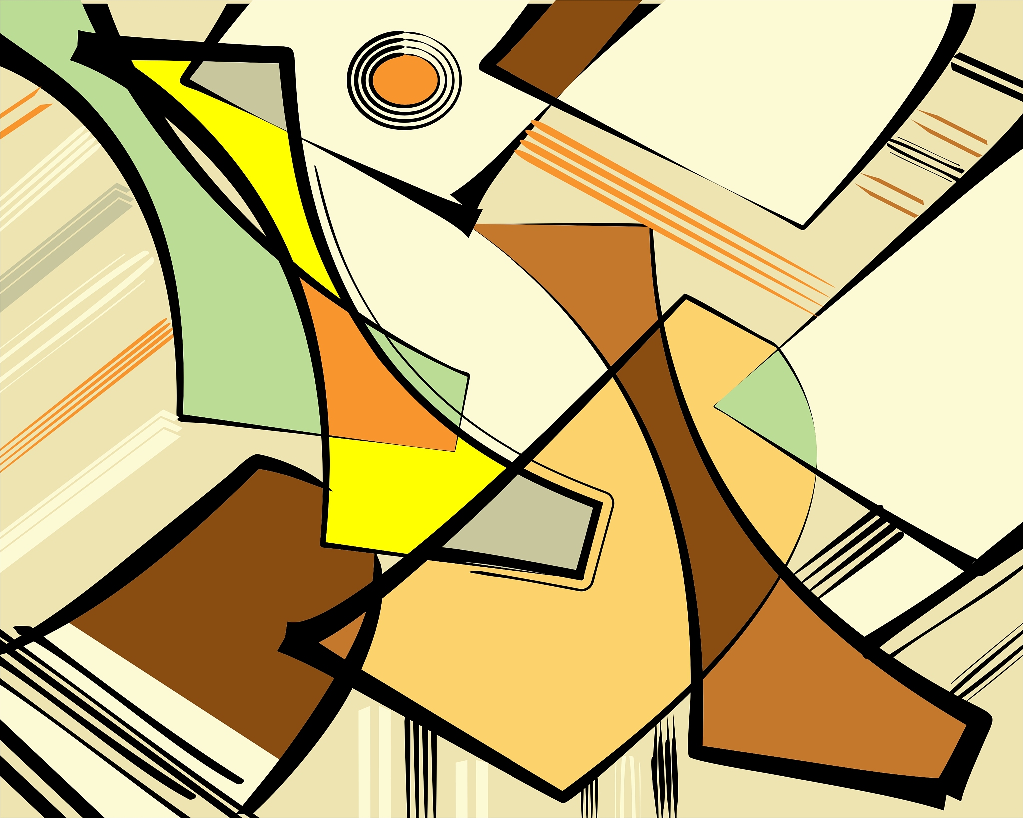 线条和色块的抽象艺术：简洁表达，直击人心