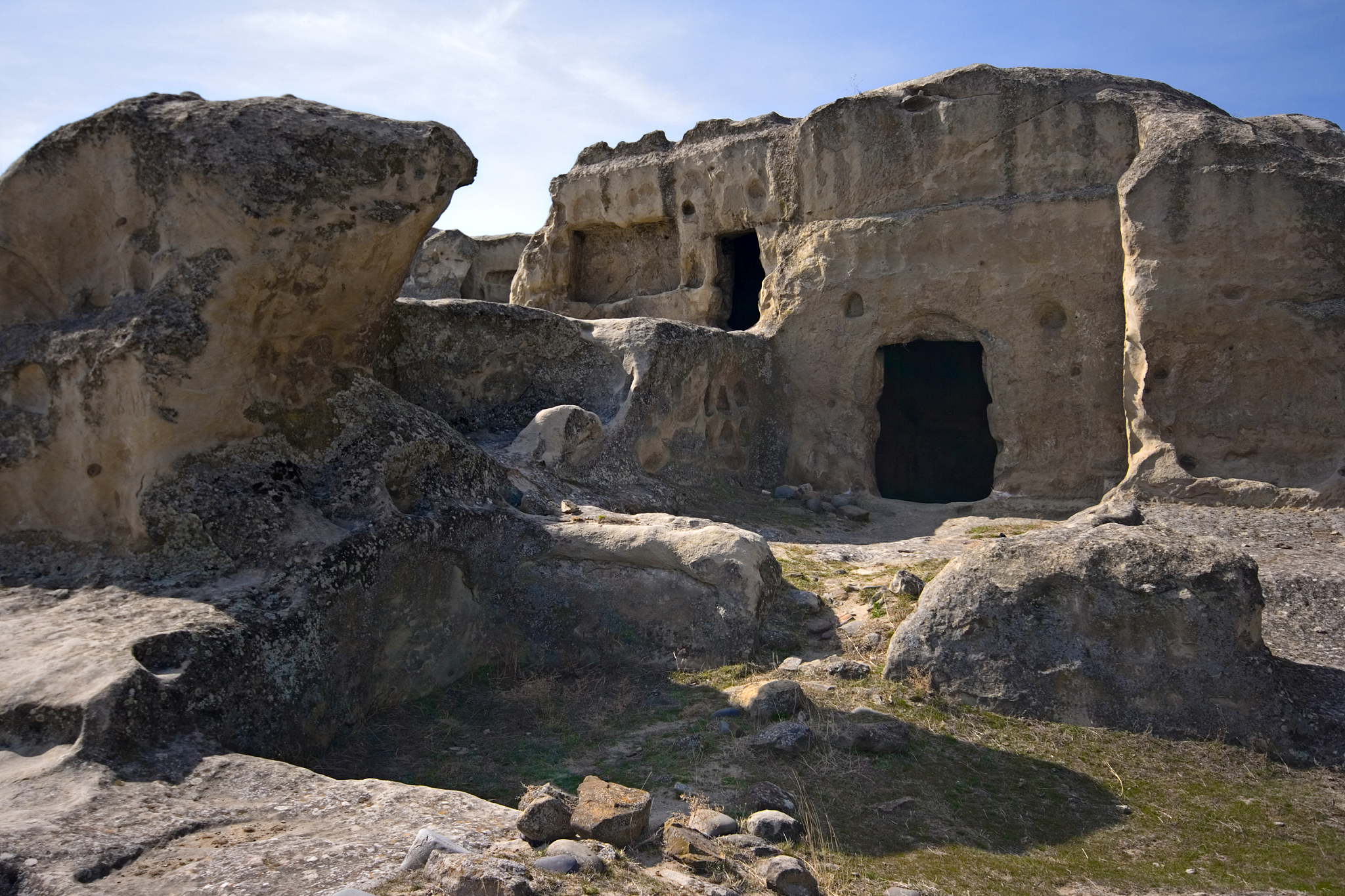 prehistoric ruins of cave-dwelling