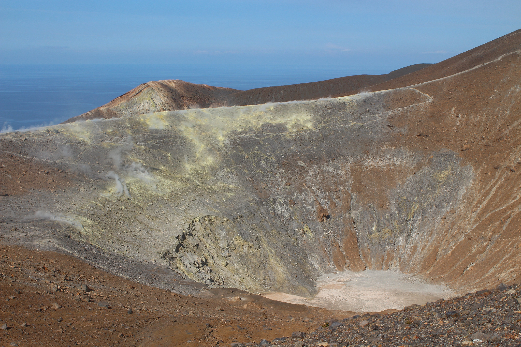 crater of vulcano island. aeolian islands, italy.