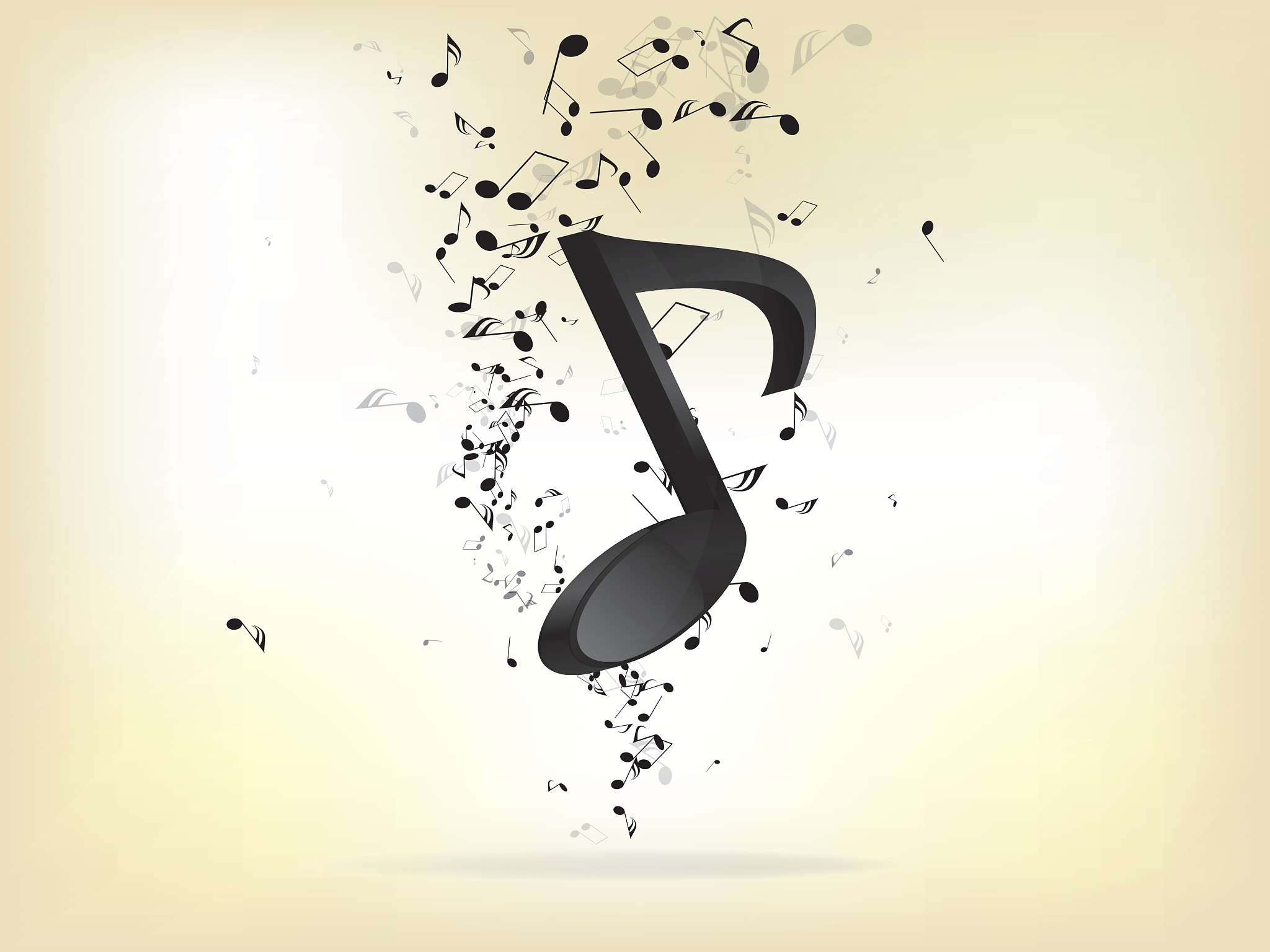 abstract msical background with notes