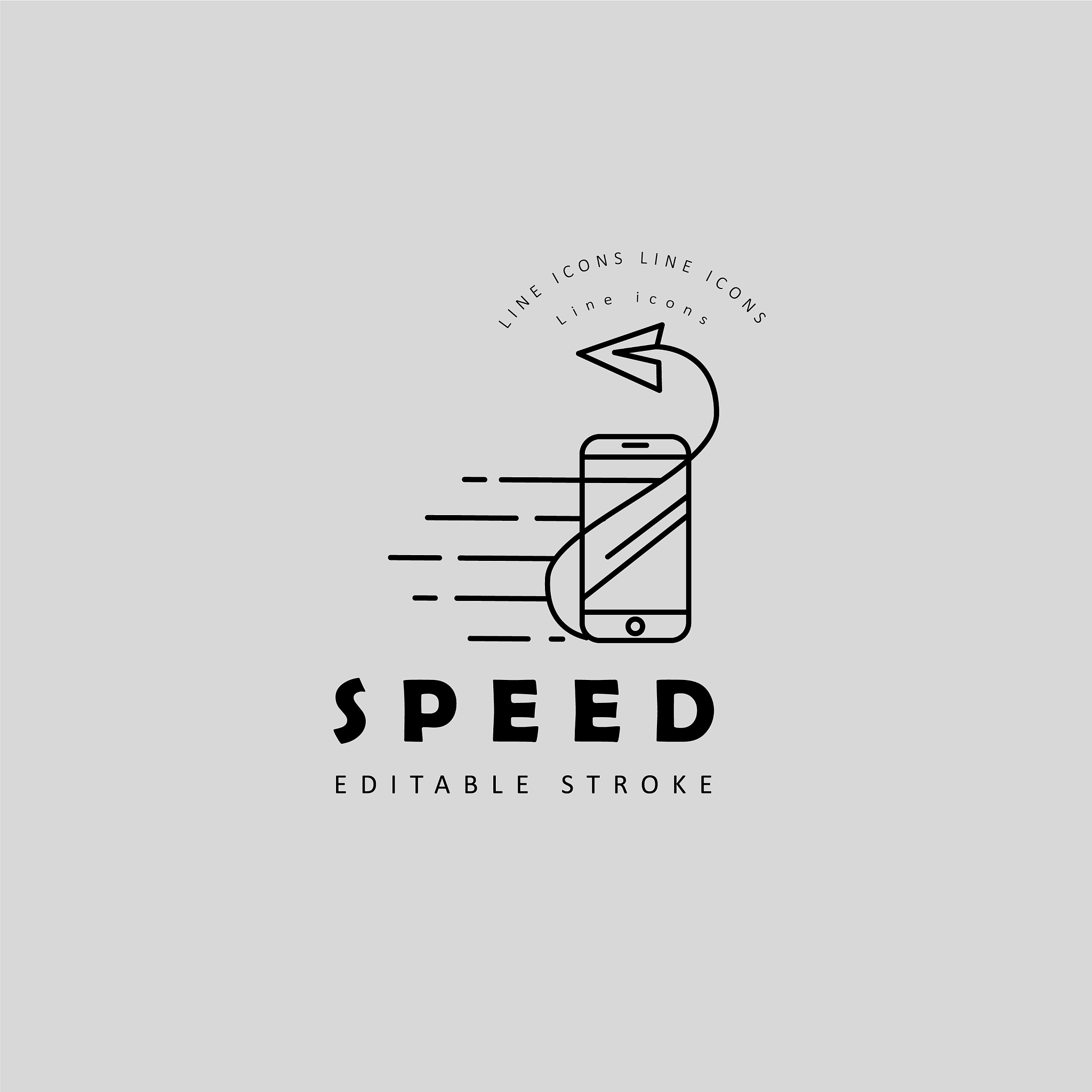 icon and logo for speed motion editable