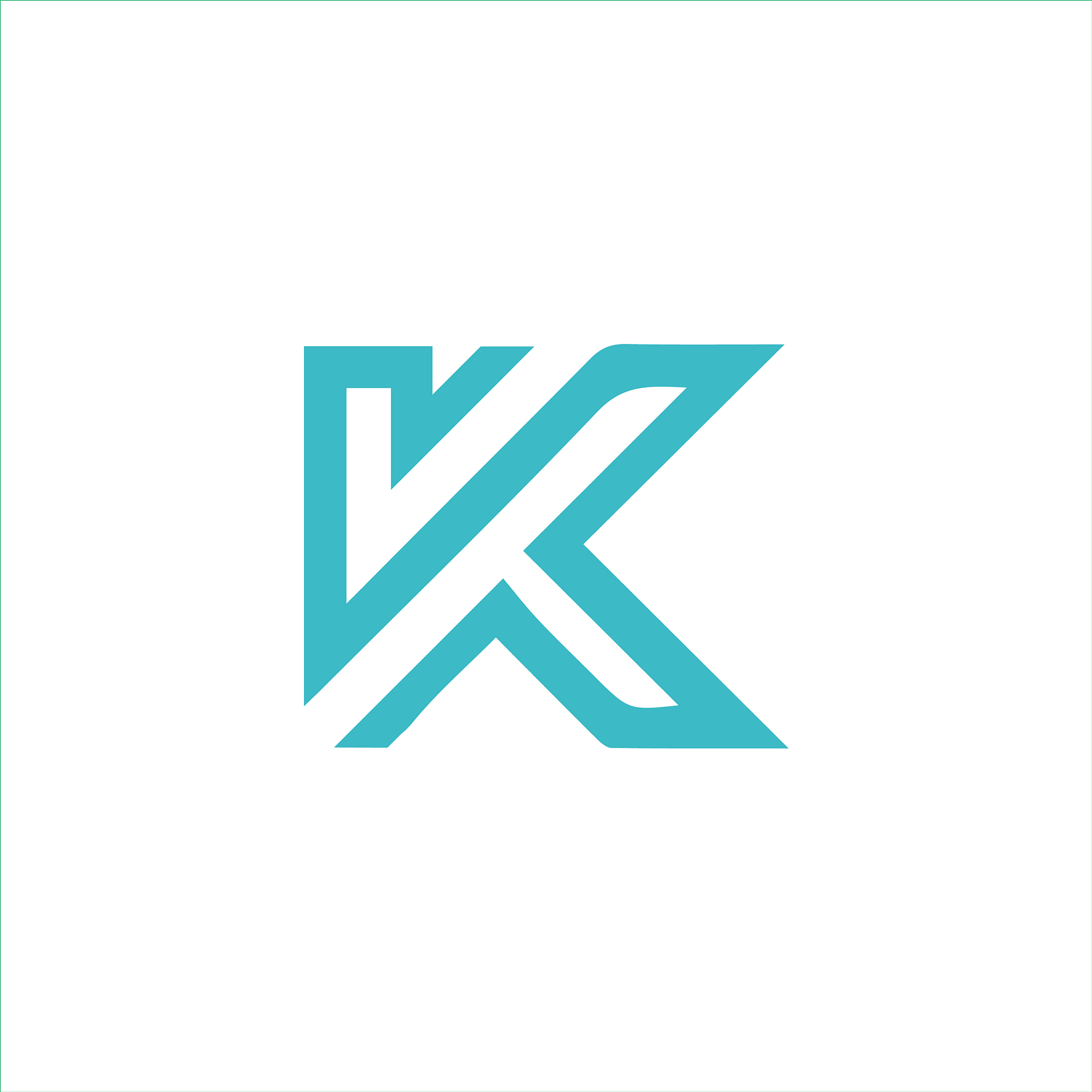 initial letter k logo design template