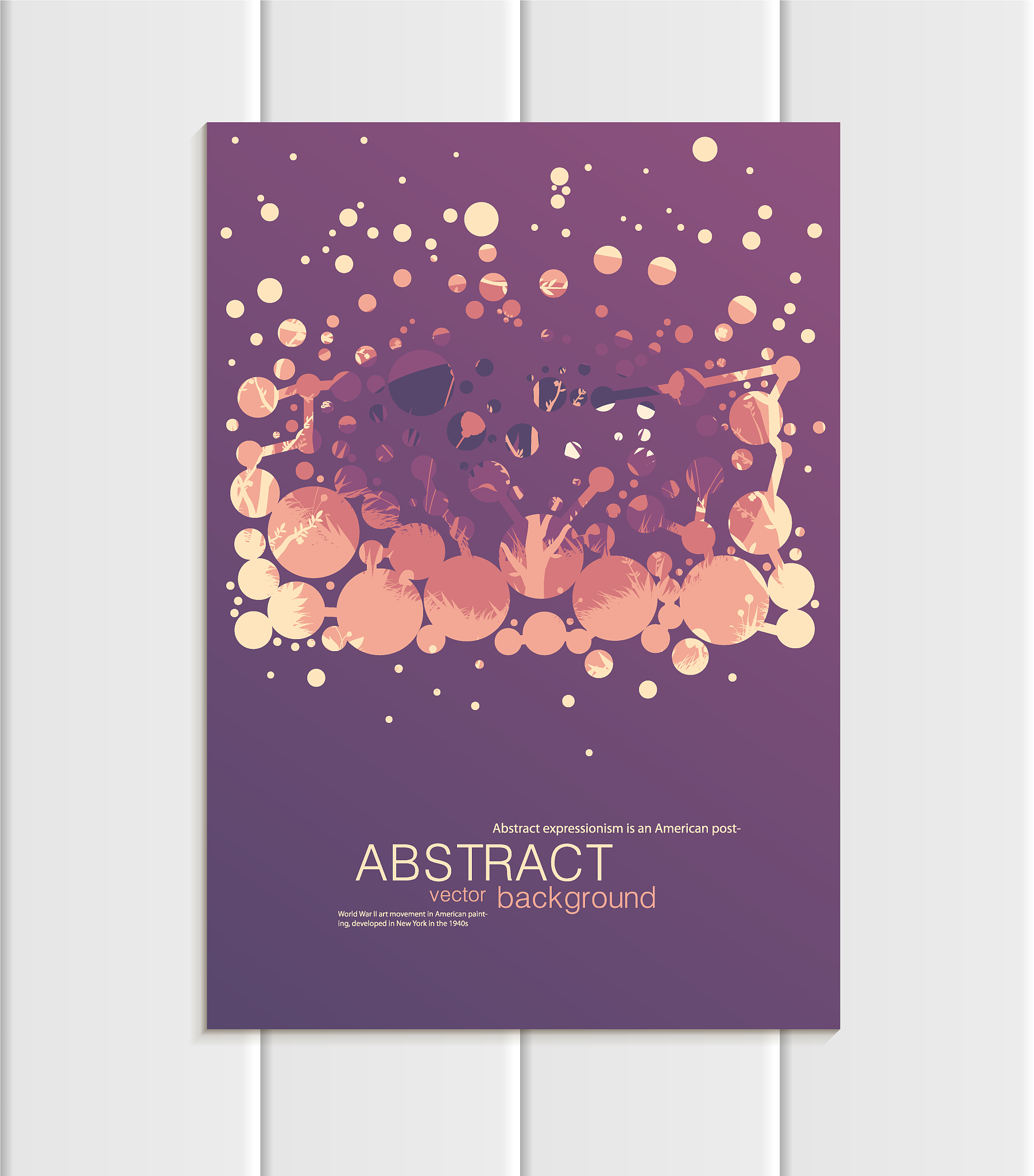 vector brochure a5 or a4 format abstract circles trees forest la