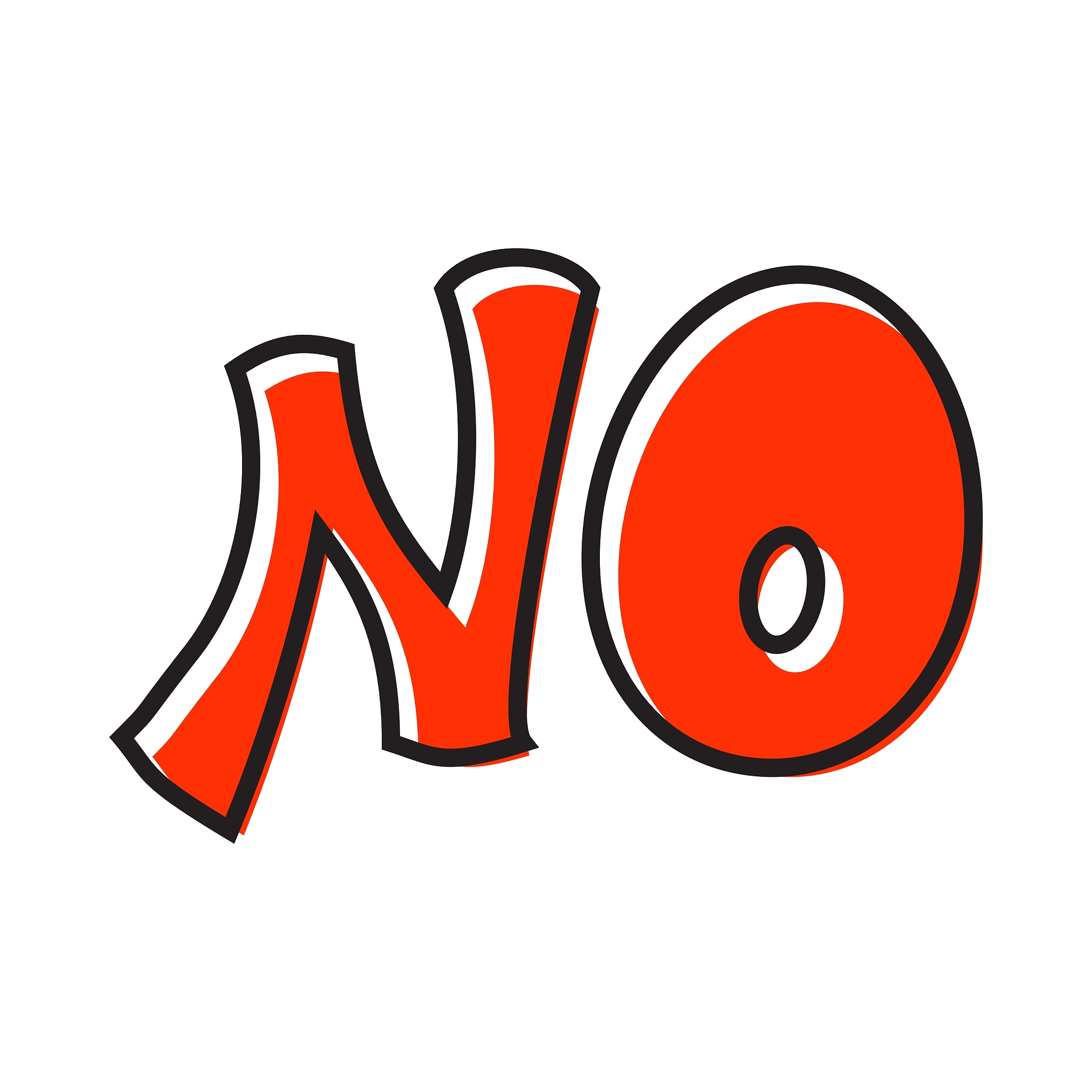 word no icon flat style