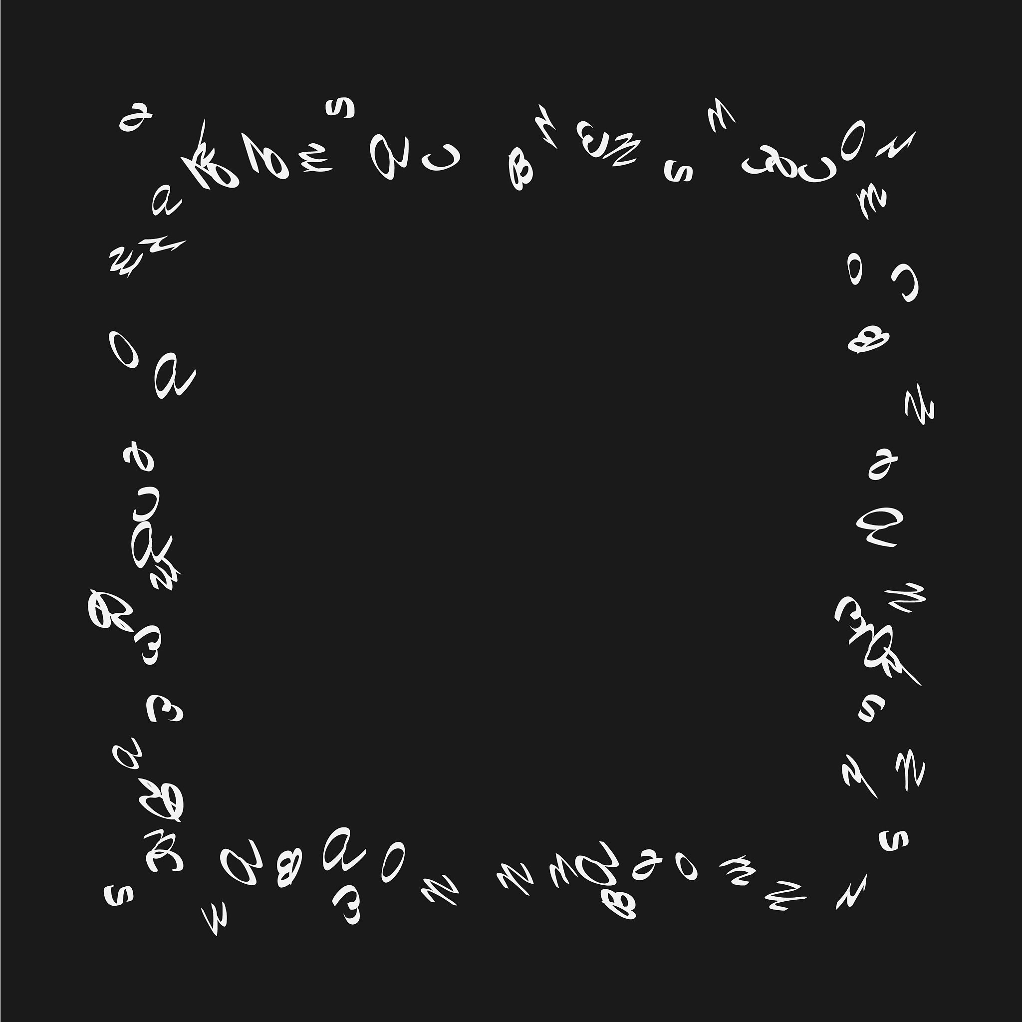 handwritten letters are scattered chaotically