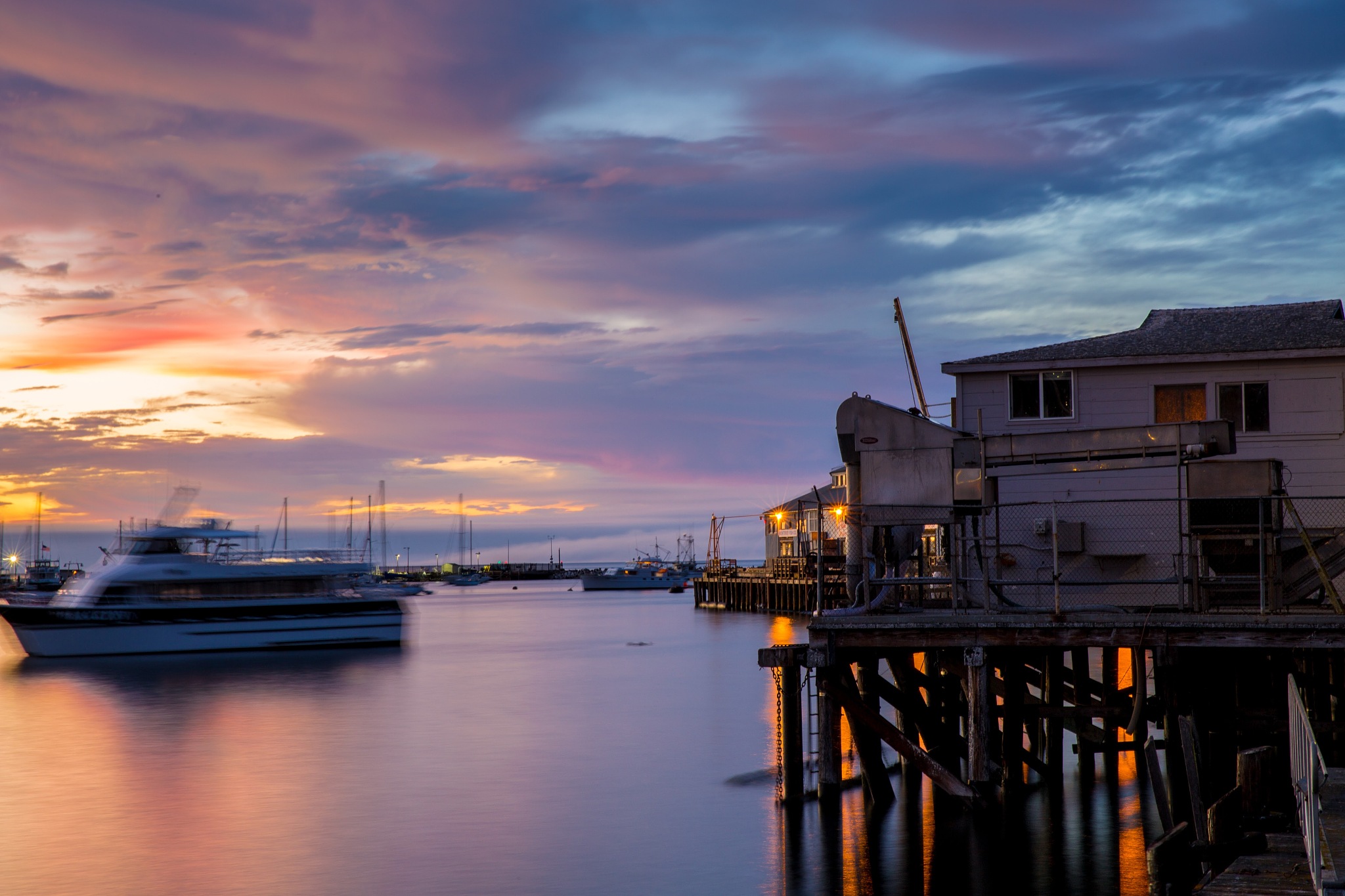 monterey wharf sunset