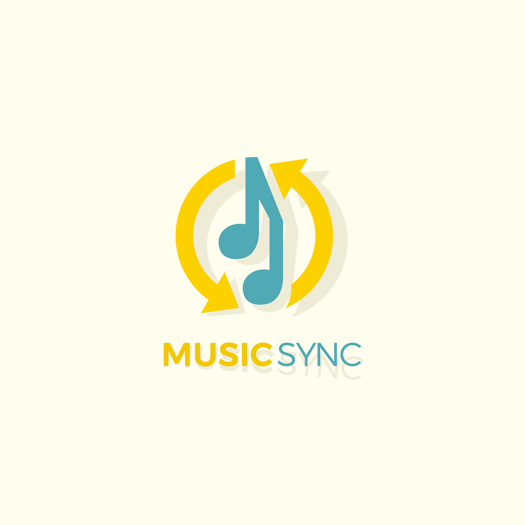 music sync logo design