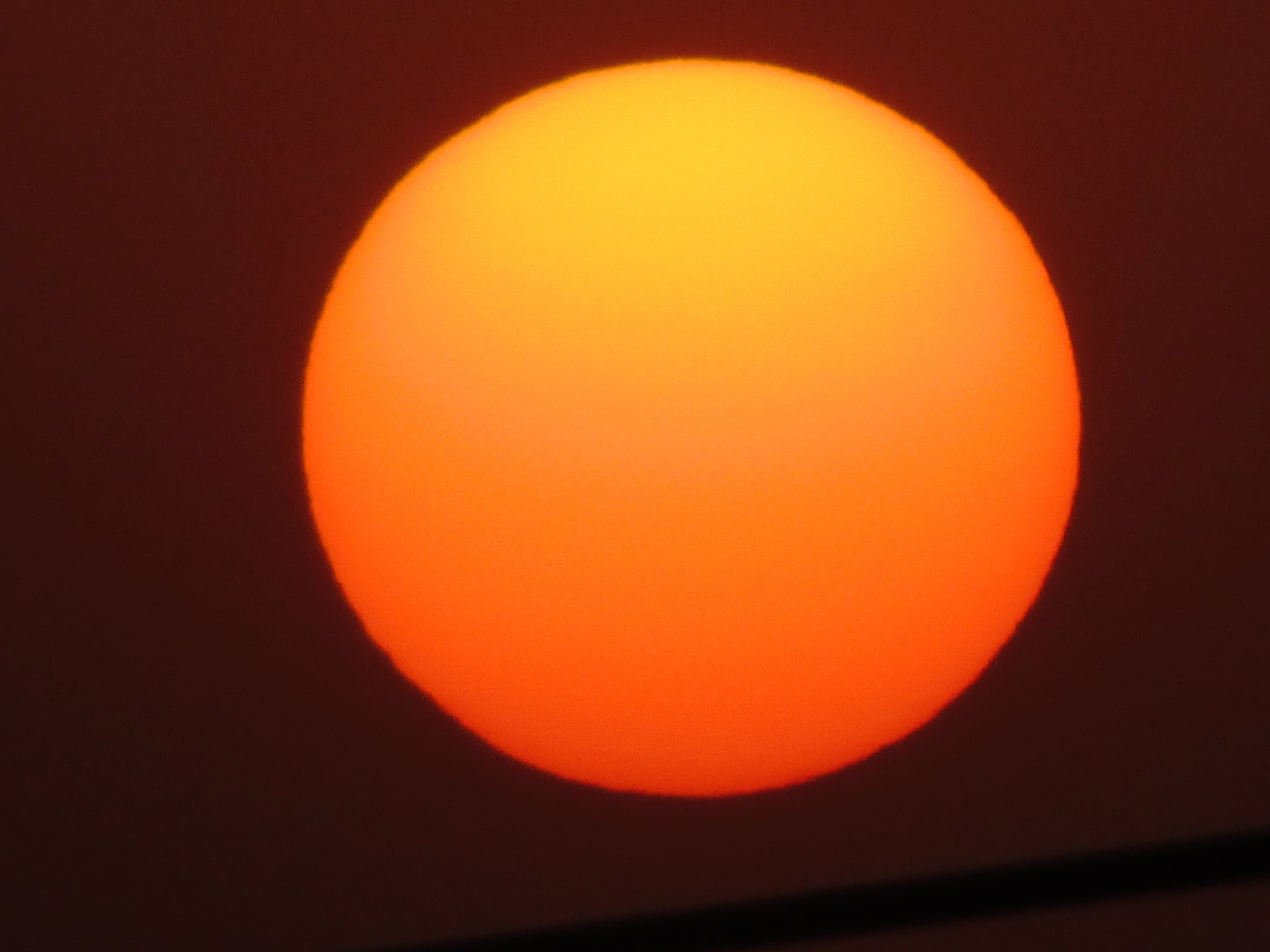 close up big sunset, big orange sun, beautiful scenic view of na