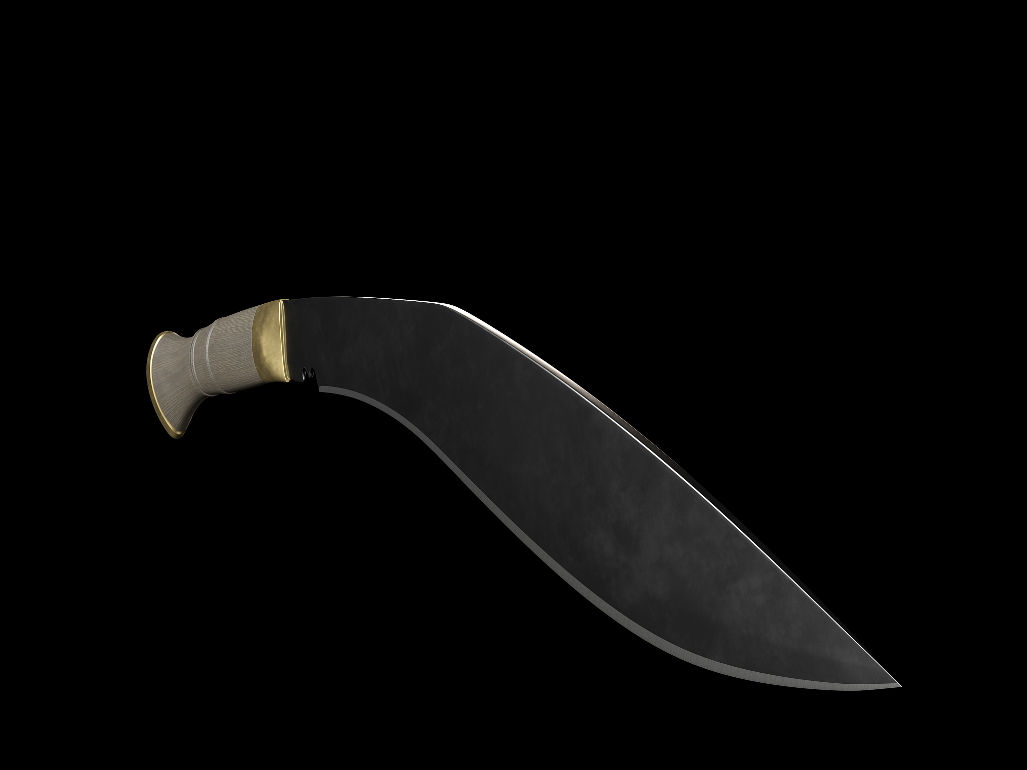 nepal gurkha weapon knife kukri - 3d rendering