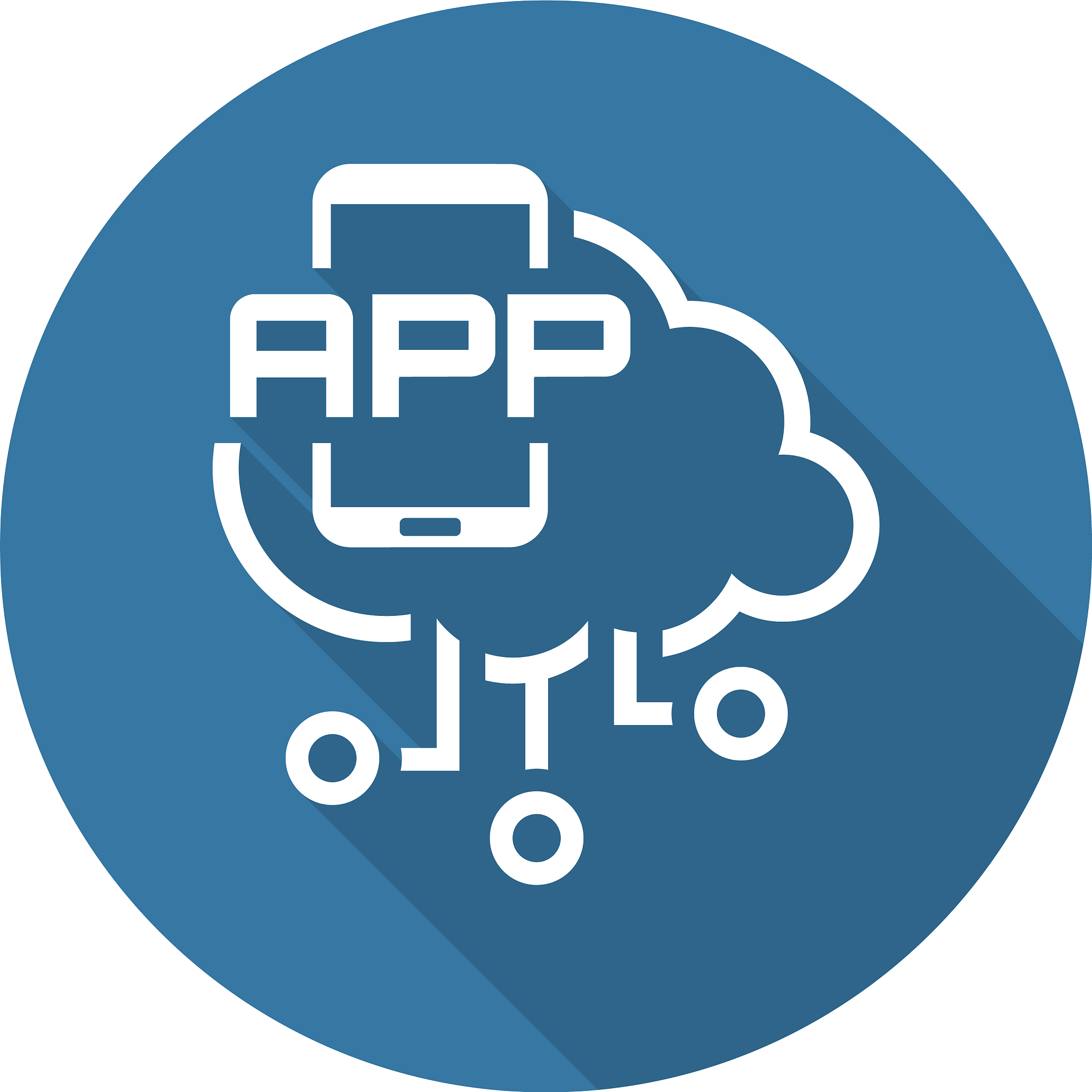 simple mobile cloud app icon