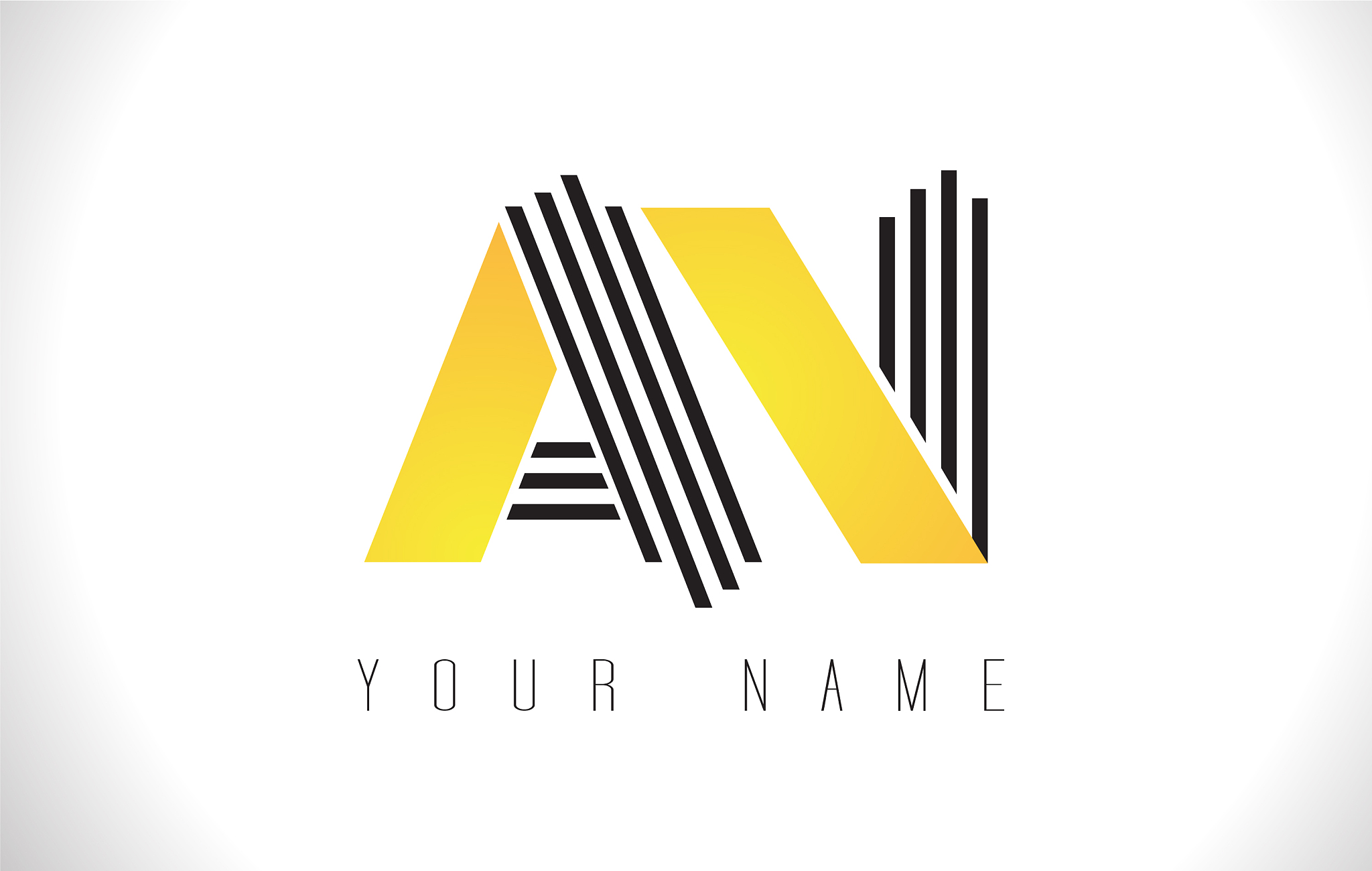 an black lines letter logo creative line letters