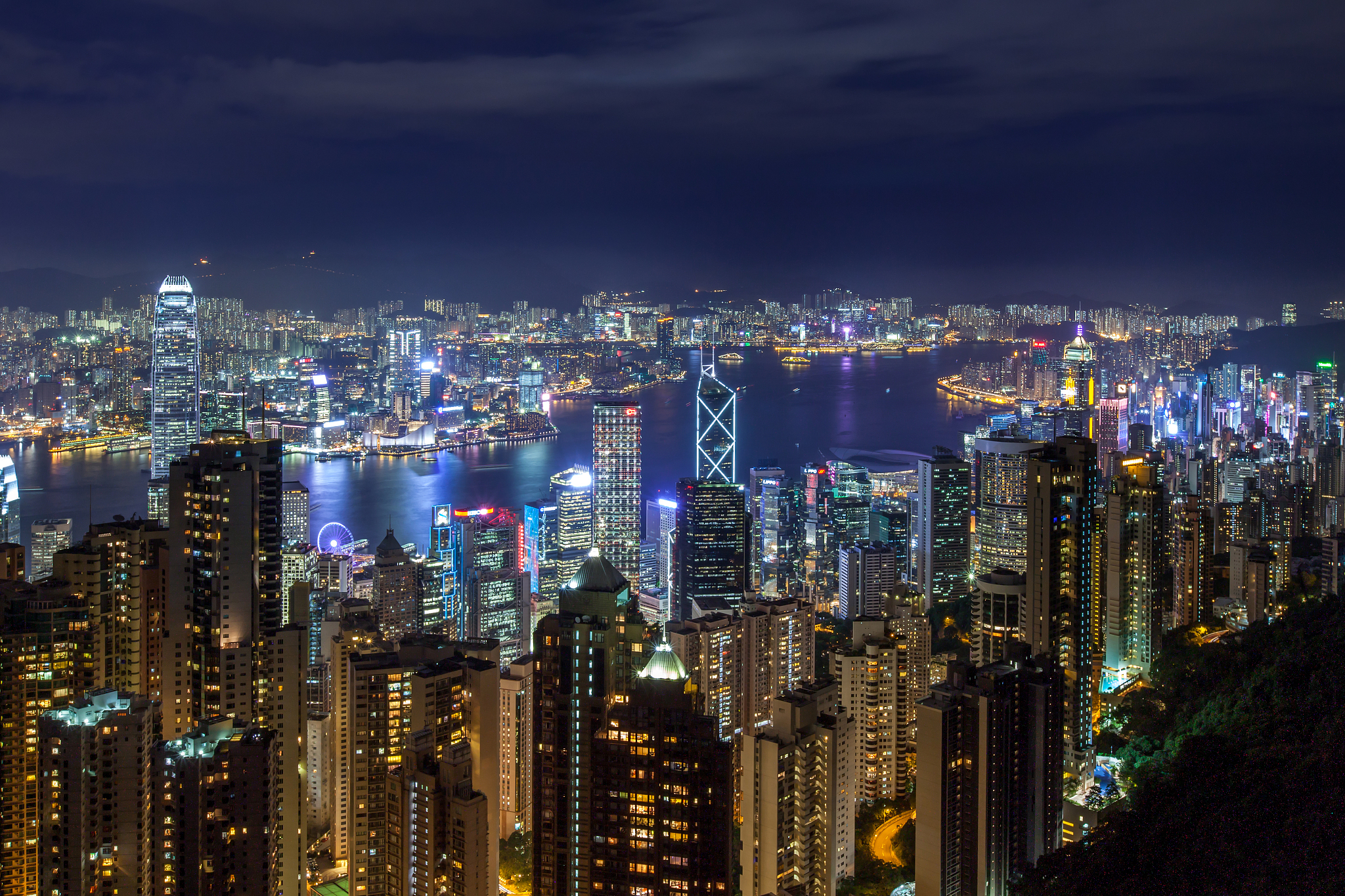 hong kong night view