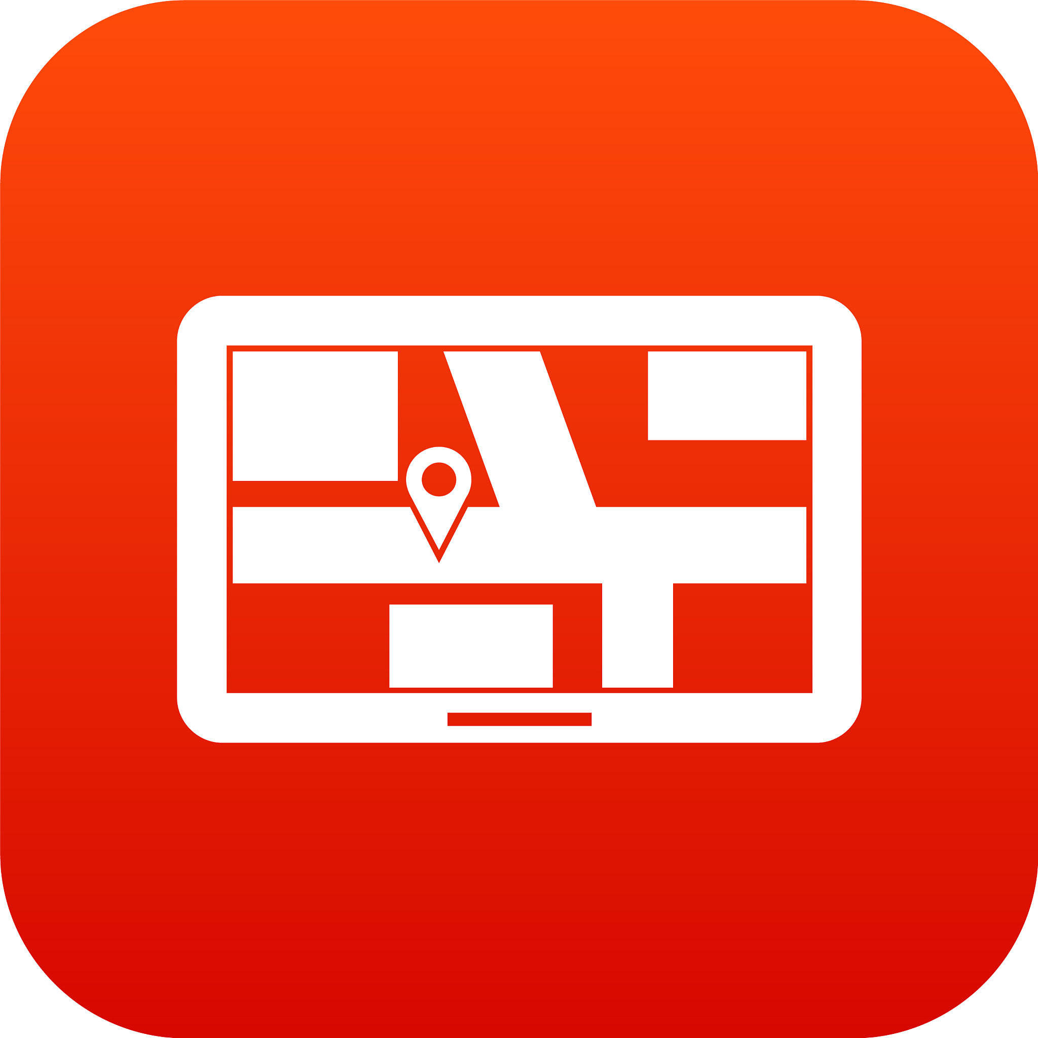navigation icon digital red