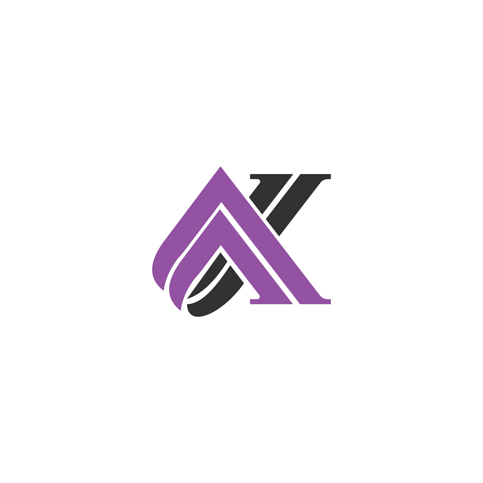 initial letter ak or ka logo design template