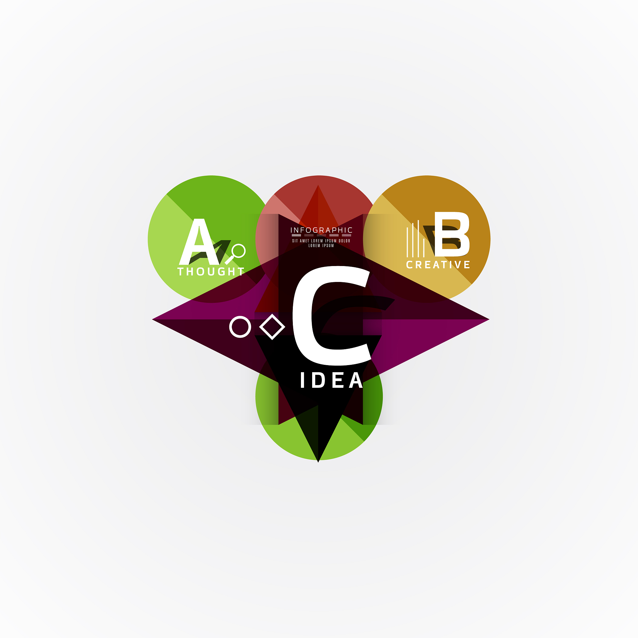 infographic options banner paper style