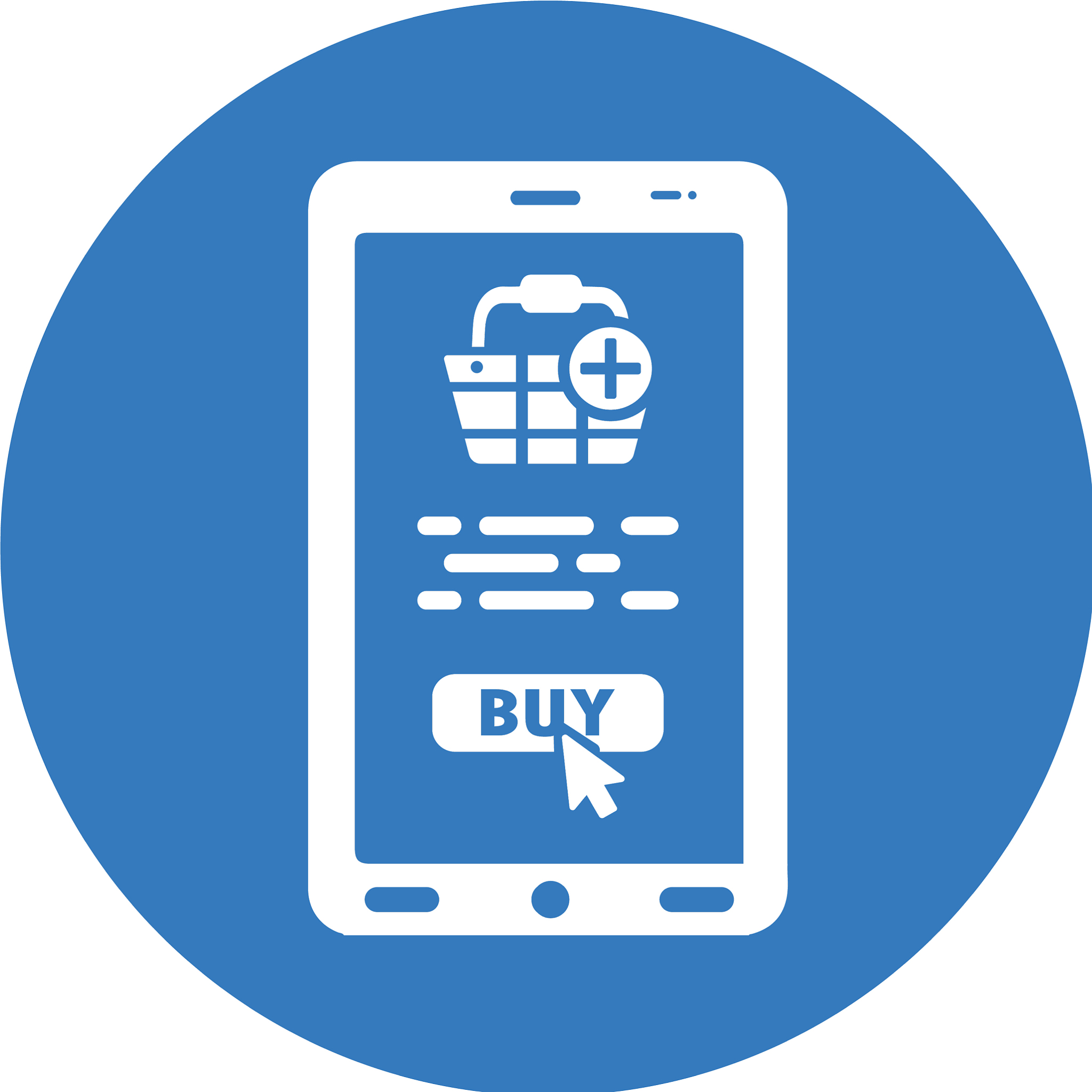 mobile shopping icon ecommerce buy online