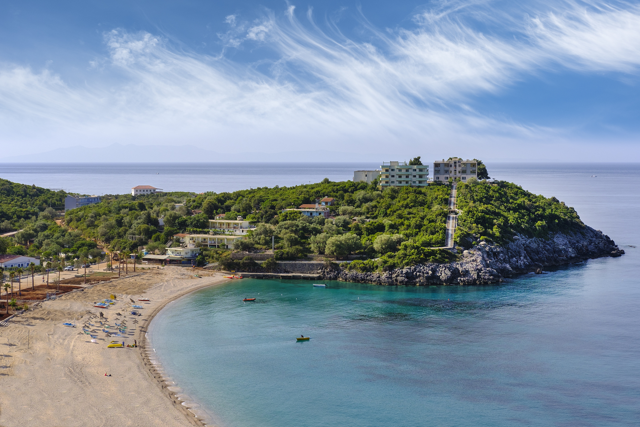 albania, ionean sea, albanian riviera, beach of jal near himara