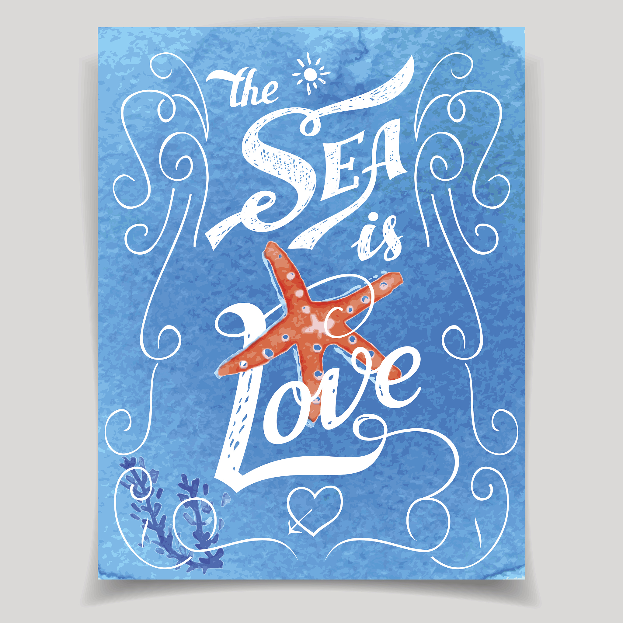 the sea is love greeting card