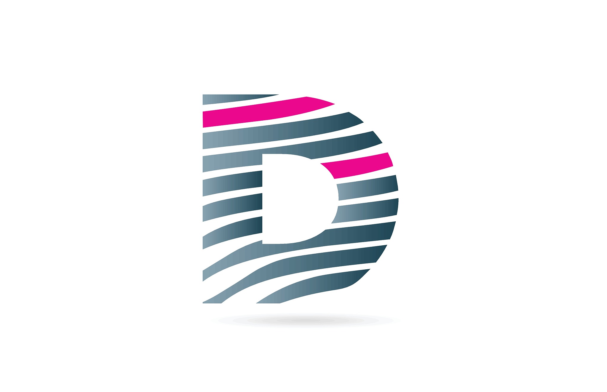 alphabet letter d logo icon design typography