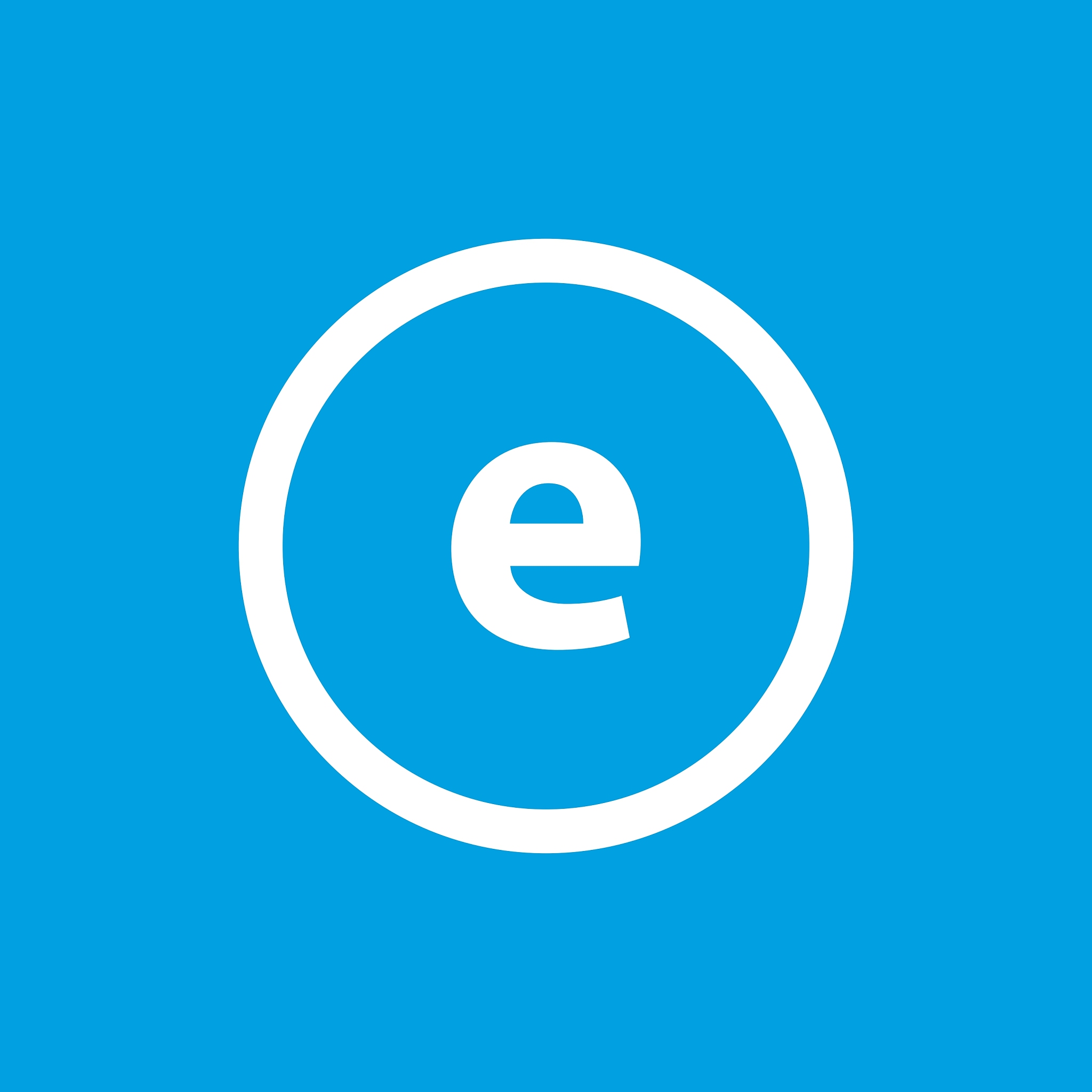 basic font for letter e