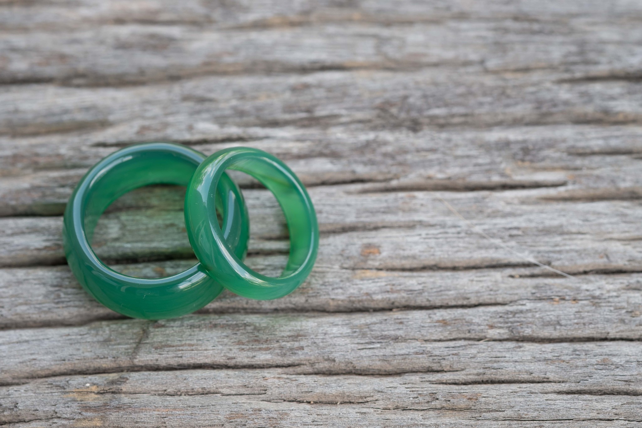 jade ring on wooden, concept of love.
