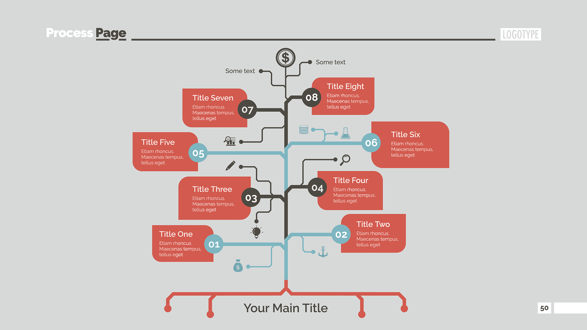 eight branch tree slide template